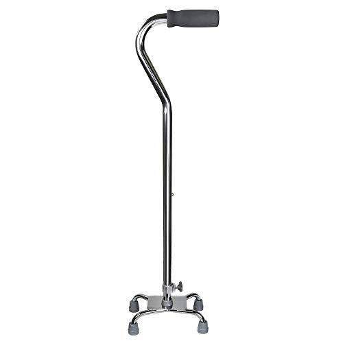 McKesson Chrome Steel Small Base Quad Cane 30 to 39" Height