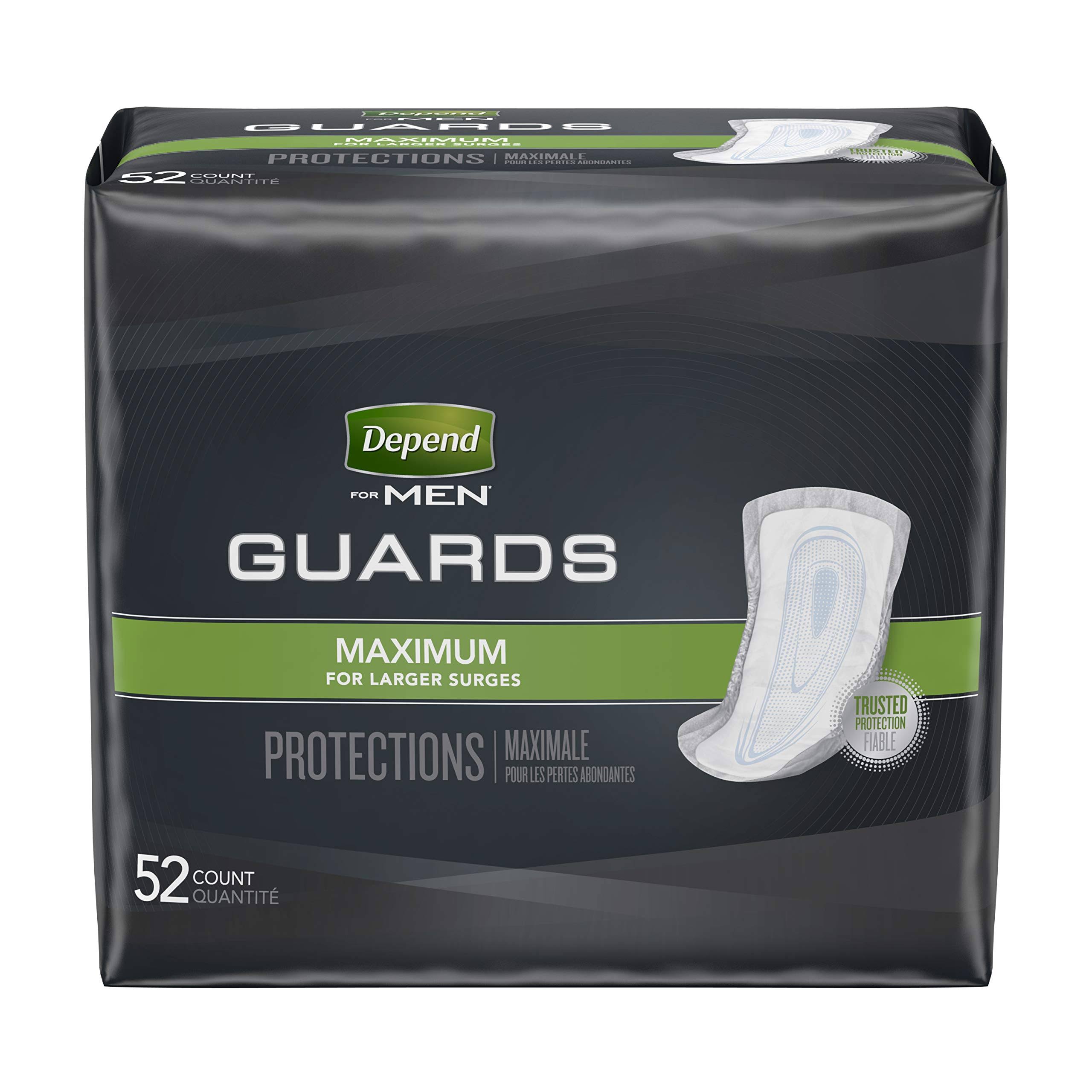 Depend for Men Maximum Absorbency Guards - 52ct