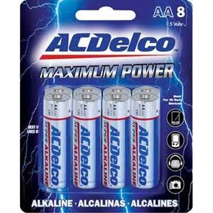 AC Delco Maximum Power AA Batteries - 8pcs