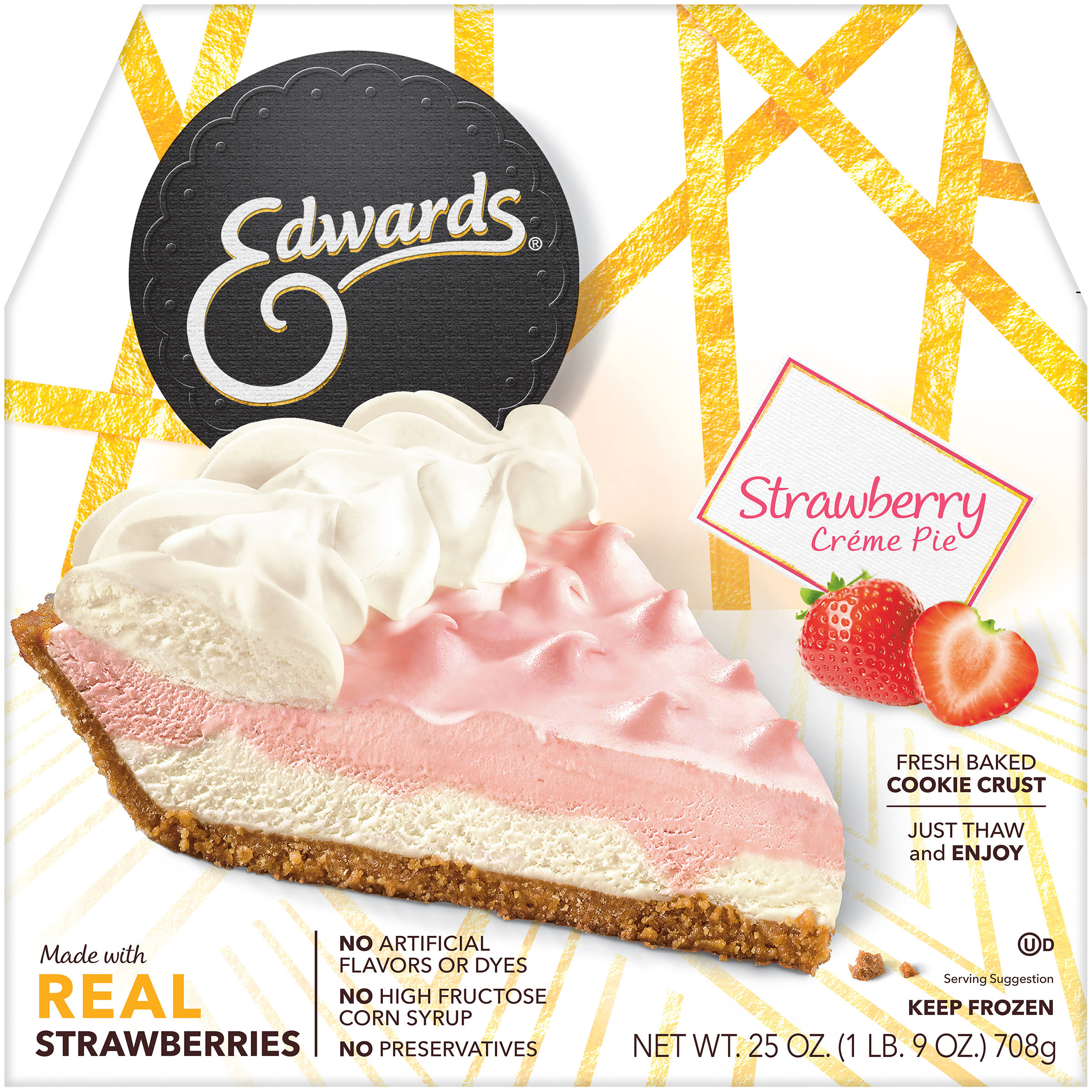 Edwards Creme Pie - 25oz, Strawberry