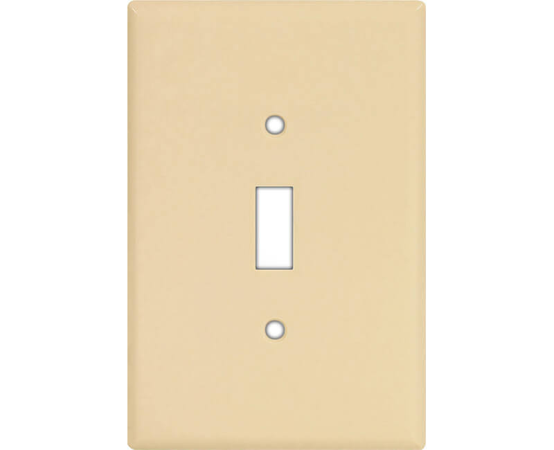 Cooper Wiring Devices Oversized Single Toggle Plate - Ivory