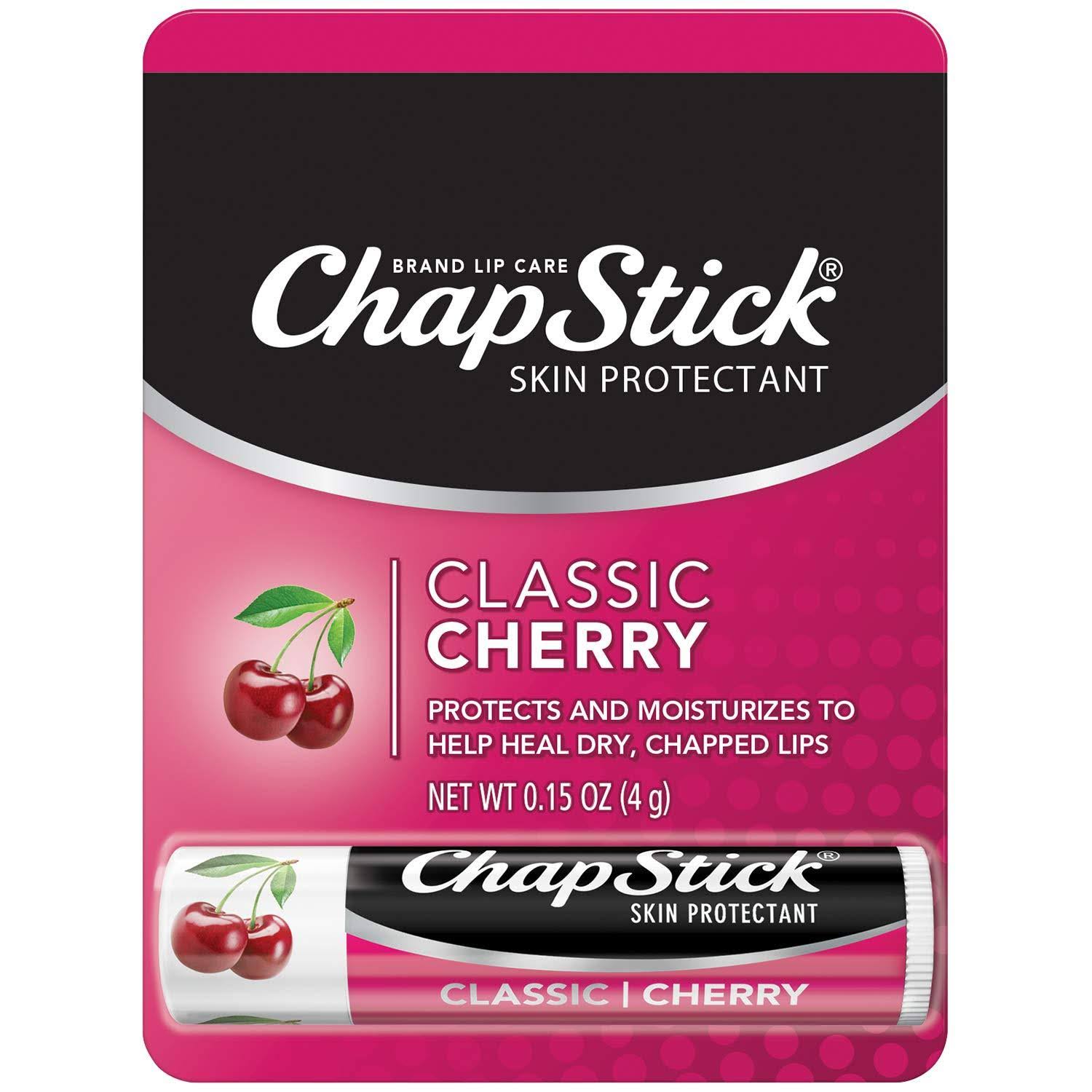 Chap Stick Classic Lip Balm Tube - Cherry Flavor, 0.15oz