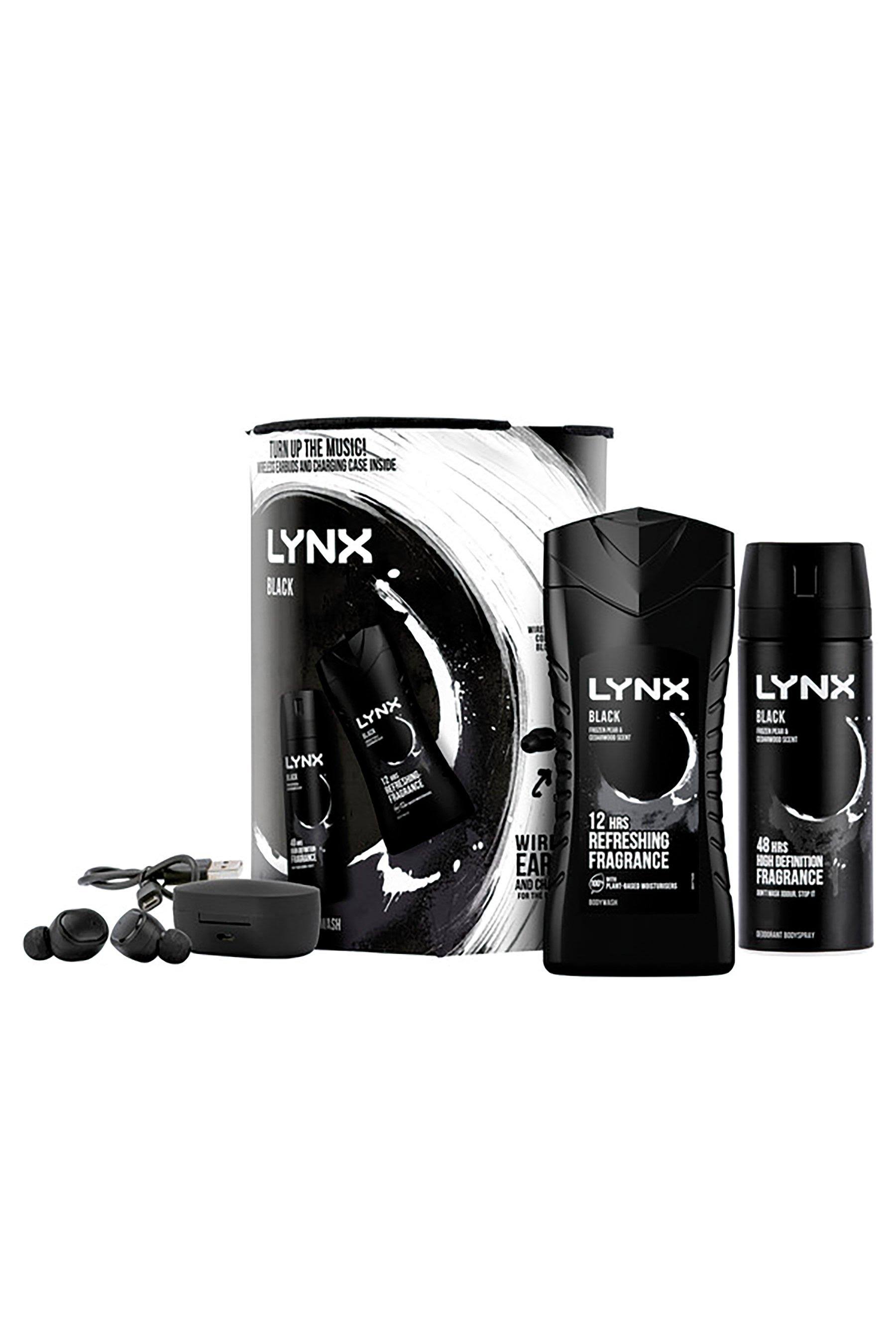 Lynx Black Duo Body Spray for Men 48 HR Fragrance & Shower GEL & Wireless