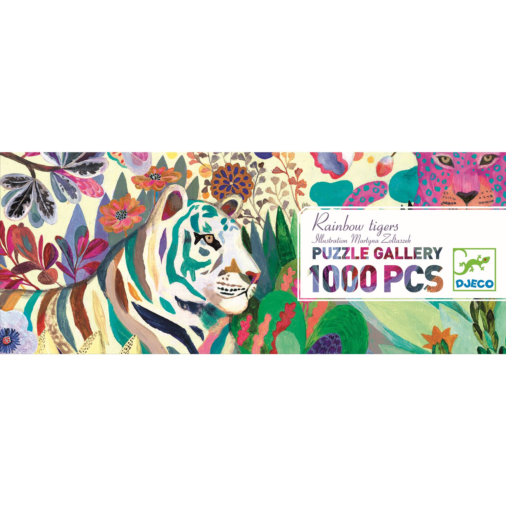 Djeco Puzzle Gallery Rainbow Tigers Jigsaw Puzzle - 1000pcs