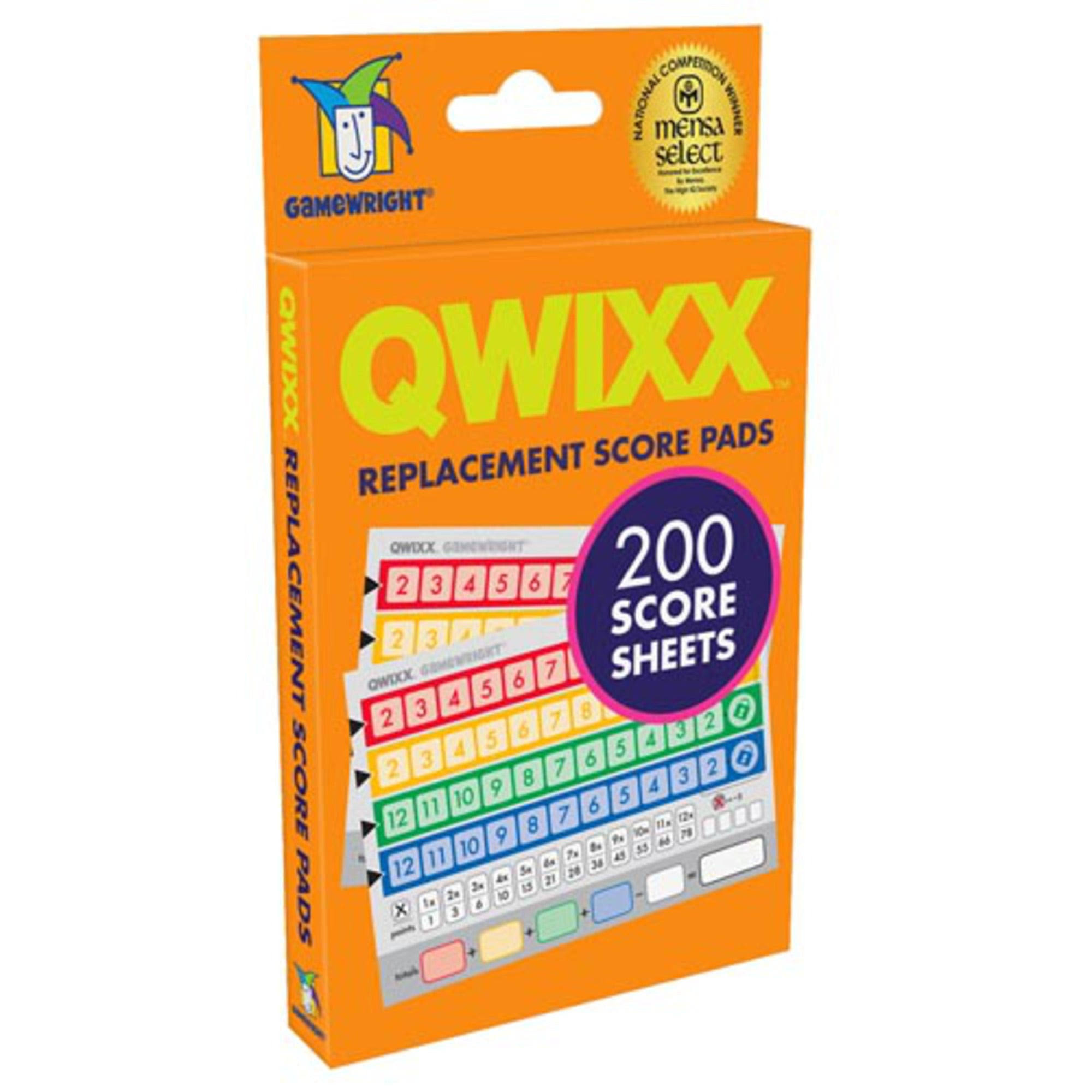 Gamewright Qwixx Replacement Score Cards