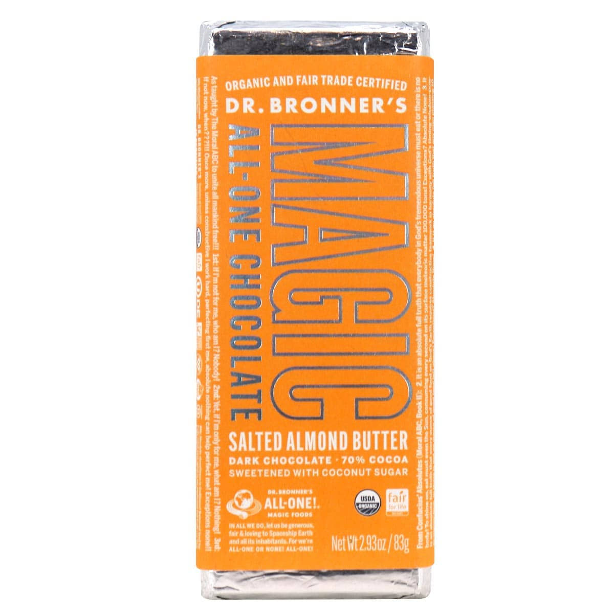 Dr. Bronner’s Fair Trade Magic All-One Chocolate Salted Almond Butter, 83g