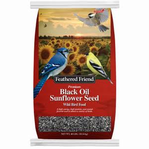 Feathered Friend 14271 Feathered Friend Black Oil Sunflower Seed Wild Bird Food 40 lb bag