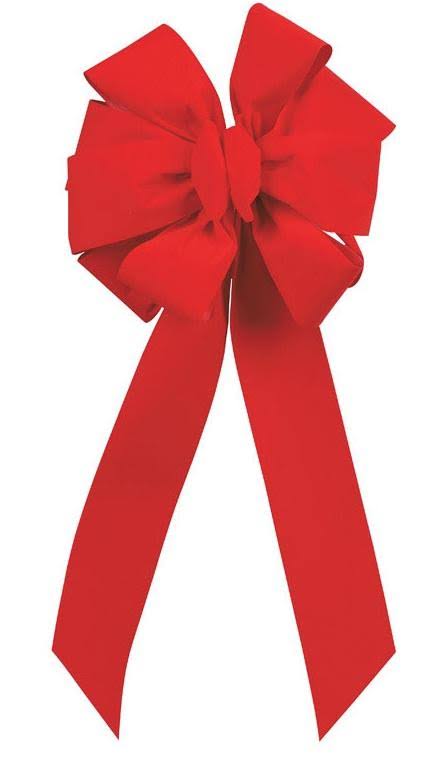 Holiday Trims Decorator Red Velvet Bow 10"