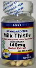 Basic Vitamins Standardized Milk Thistle Capsules - 60 Tabs