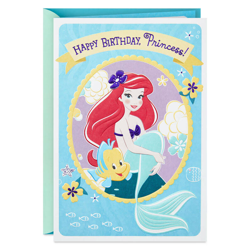 Disney The Little Mermaid Dreams Begin Today Birthday Card for Her