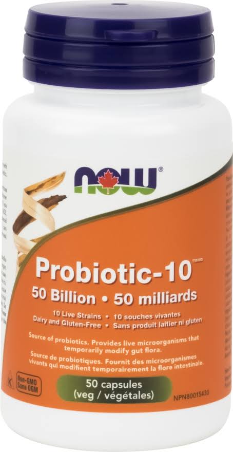Now Probiotic-10 50 Billion 50 Veggie Caps