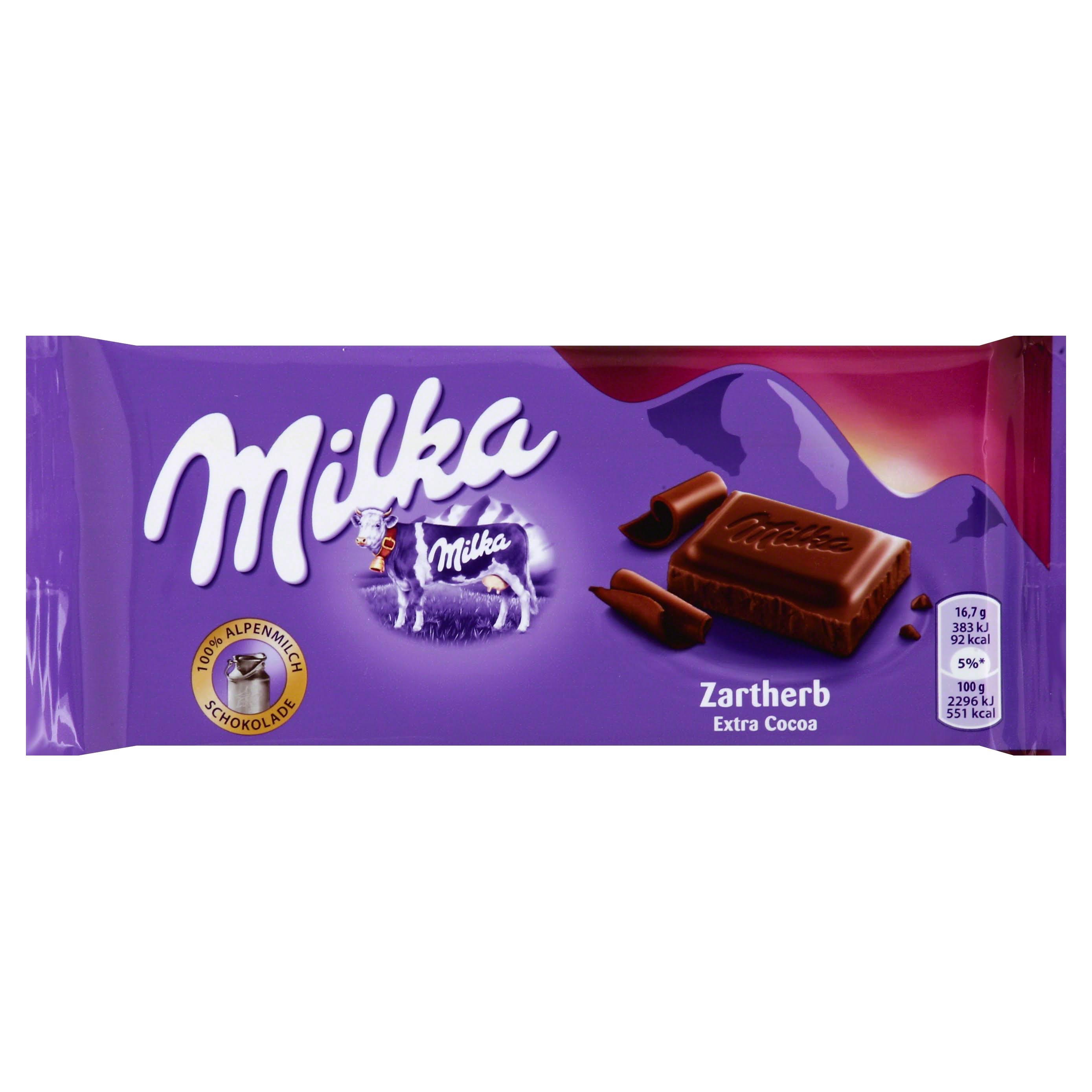Milka Dark Chocolate, Extra Cocoa - 3.5 oz