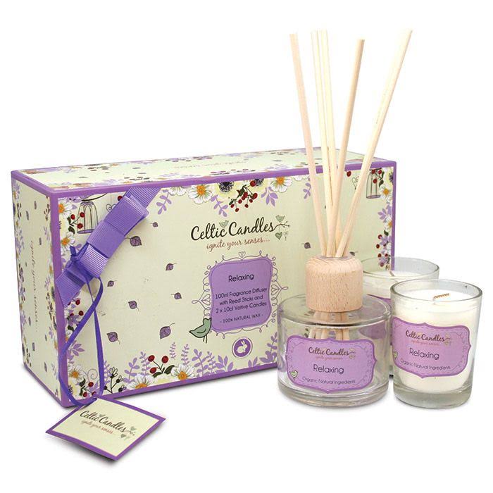 Celtic Candles Relaxing Diffuser Gift Set