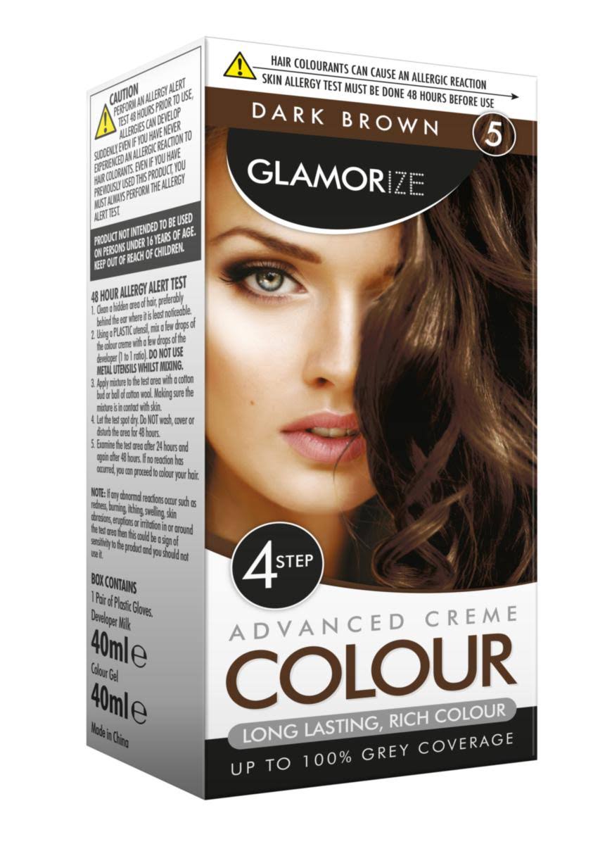 Glamorize Permanent Hair Colour Creme Dye - Dark Brown