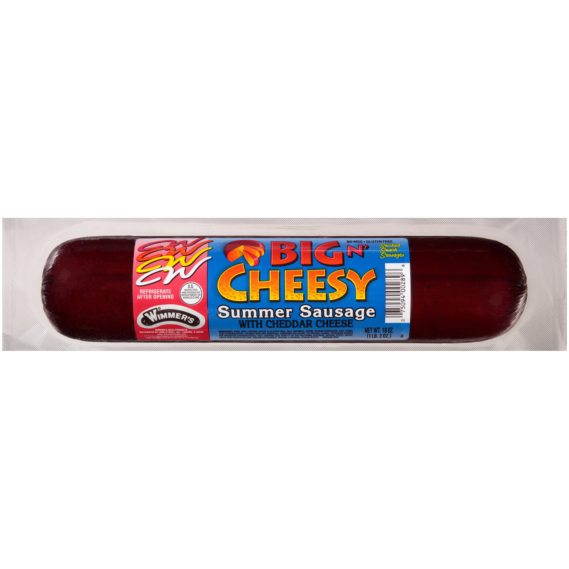Big N' Cheesy Summer Sausage with Cheddar Cheese