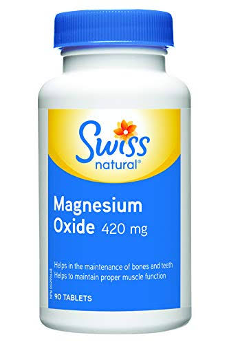 Swiss Natural Sources Magnesium Oxide Supplement - 420mg, 90 Tablets
