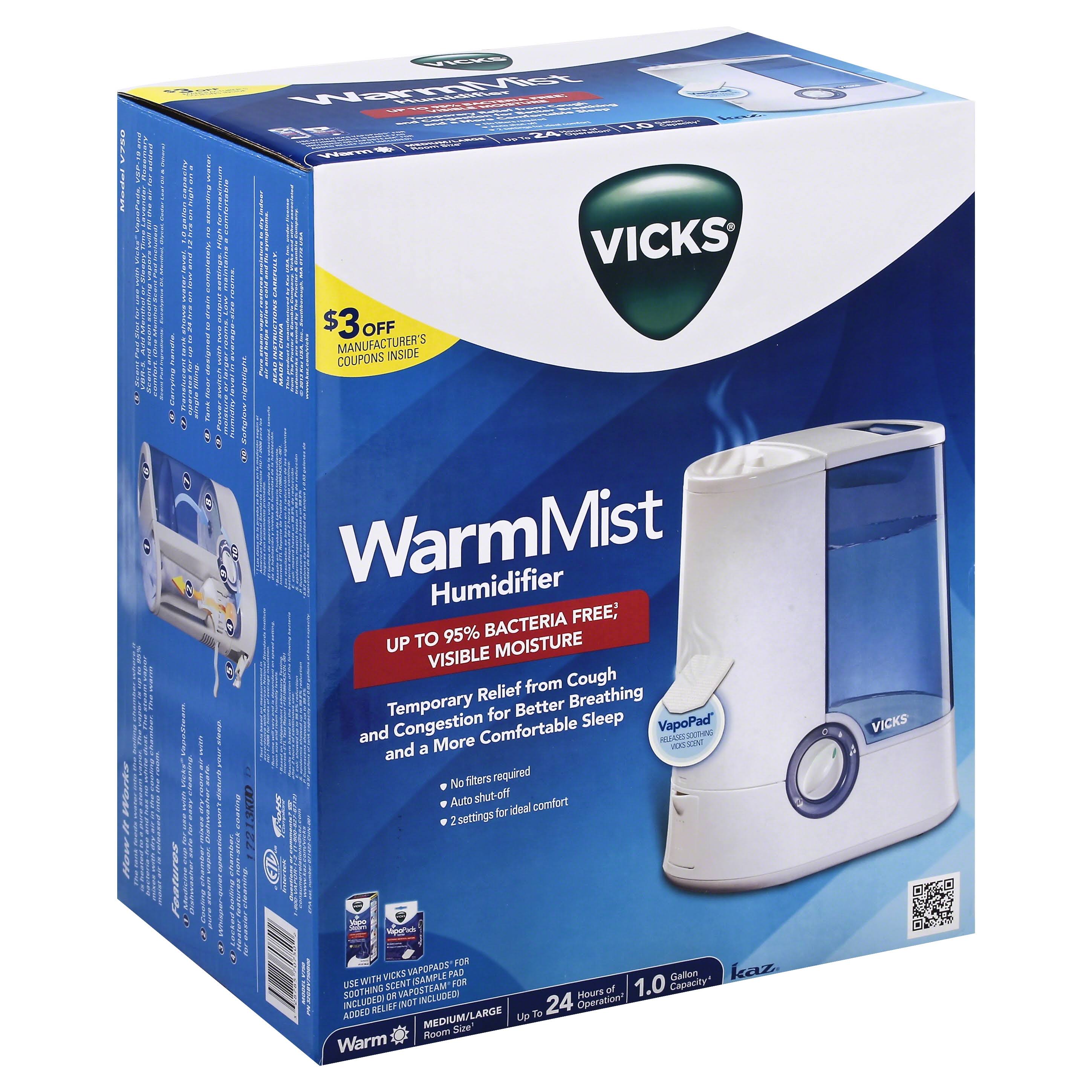 Vicks Warm Mist Humidifier - 7.9" X 12" X 14.3"