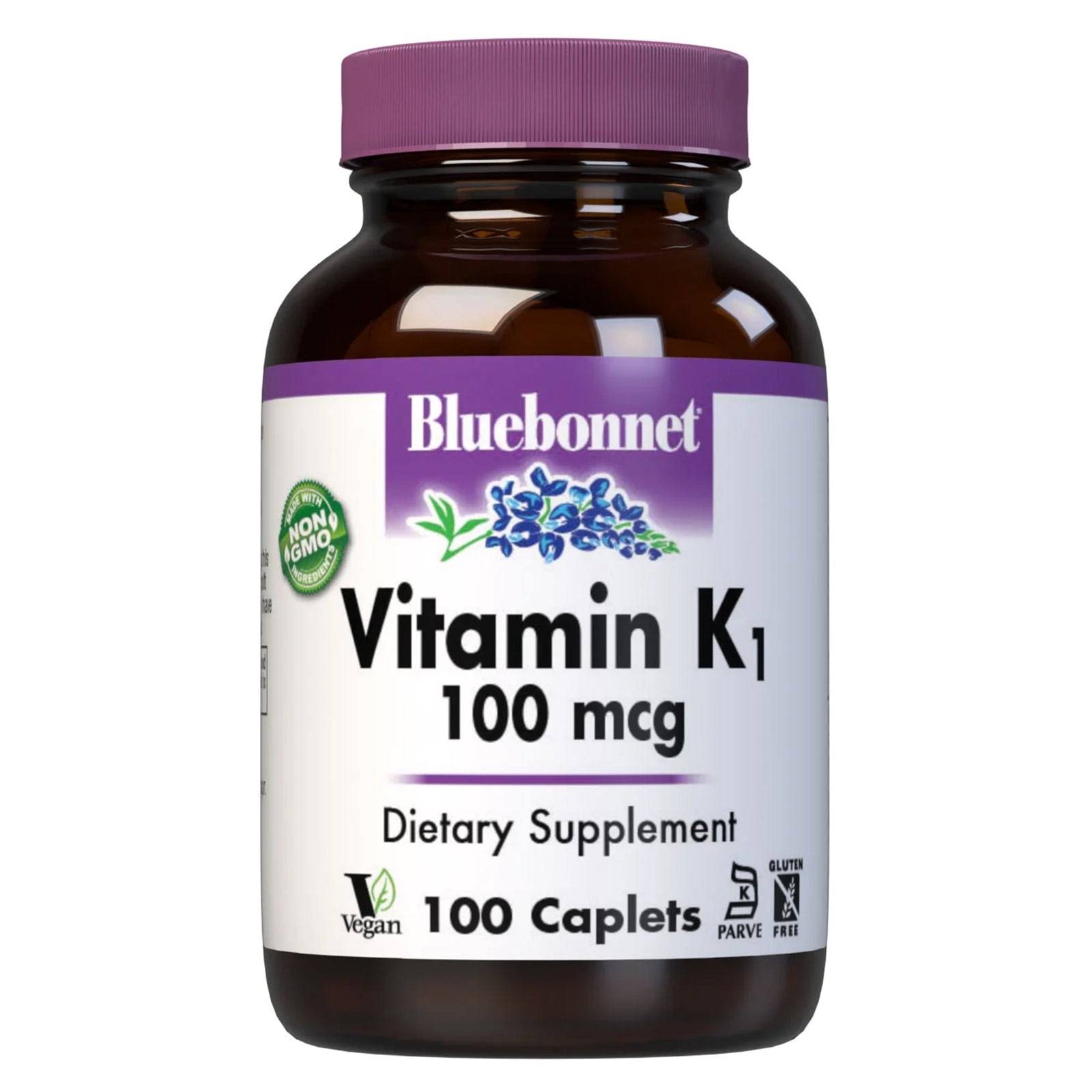 Bluebonnet Vitamin K1 Caplets - 100 Caplets