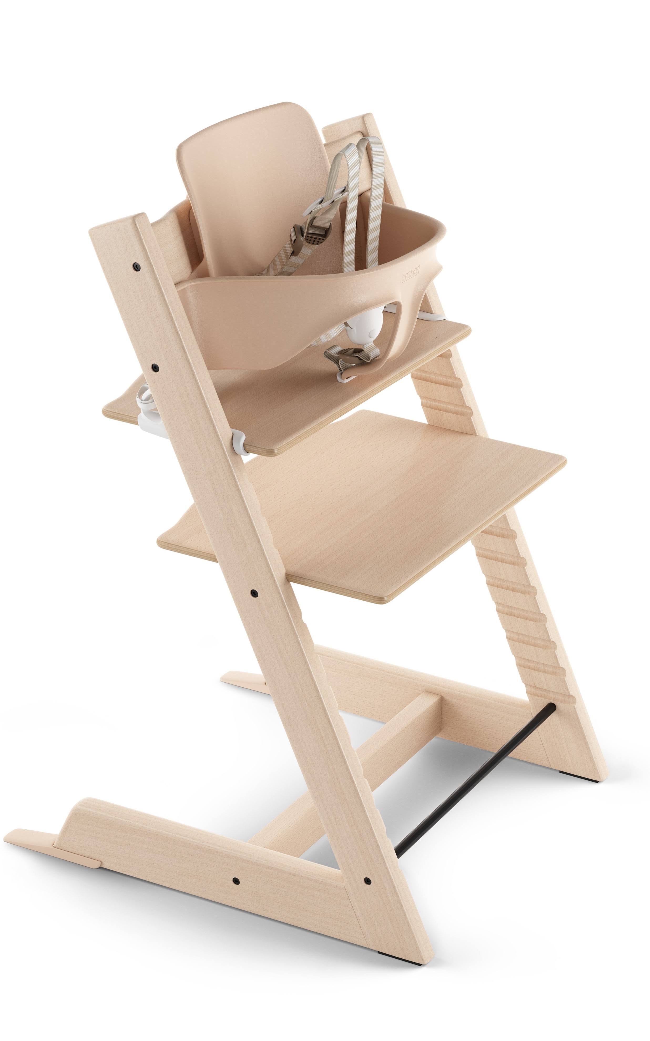 Tripp Trapp By Stokke Adjustable Wooden Natural Baby High Chair Incl