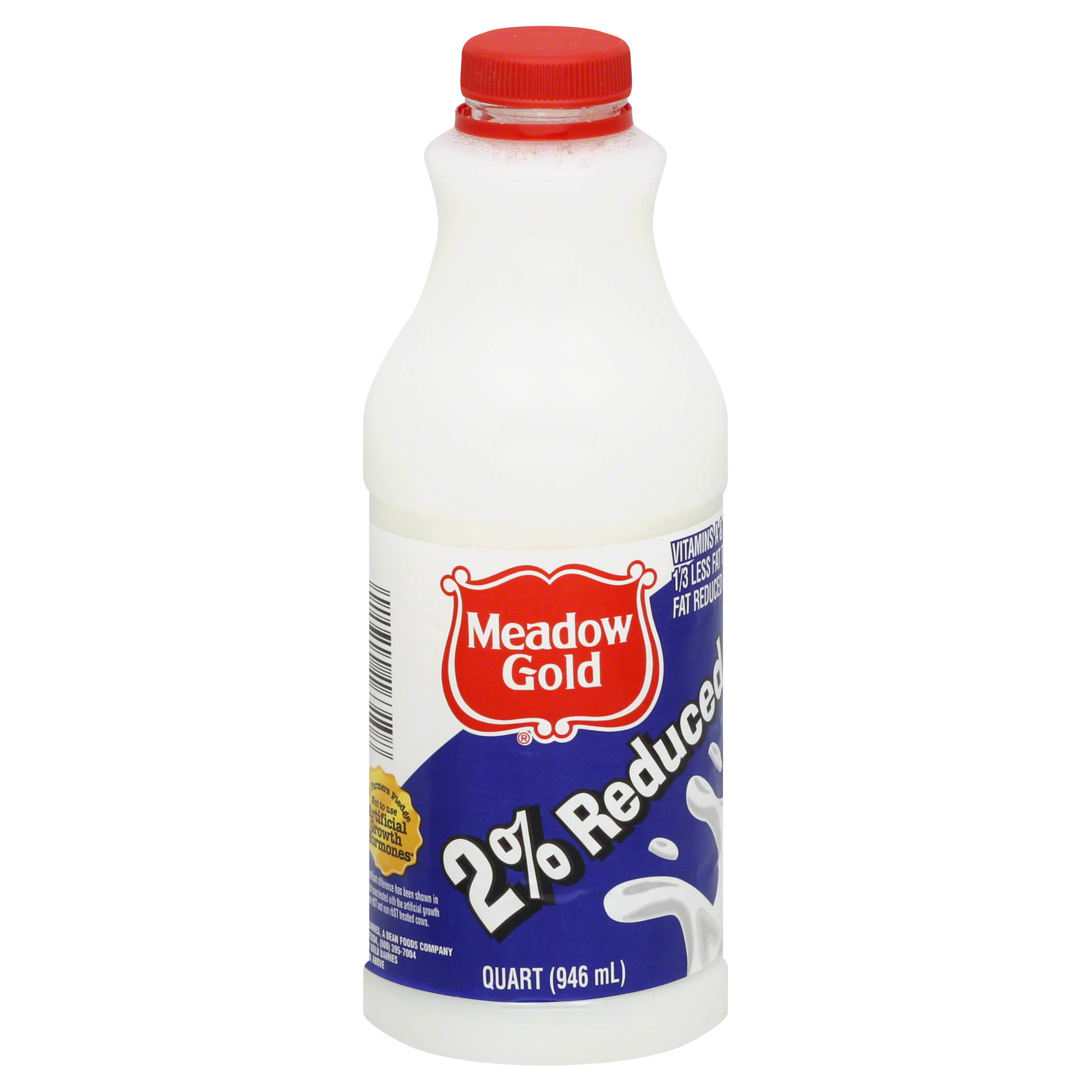 Meadow Gold Milk, Reduced Fat, 2% Milkfat - 1 qt