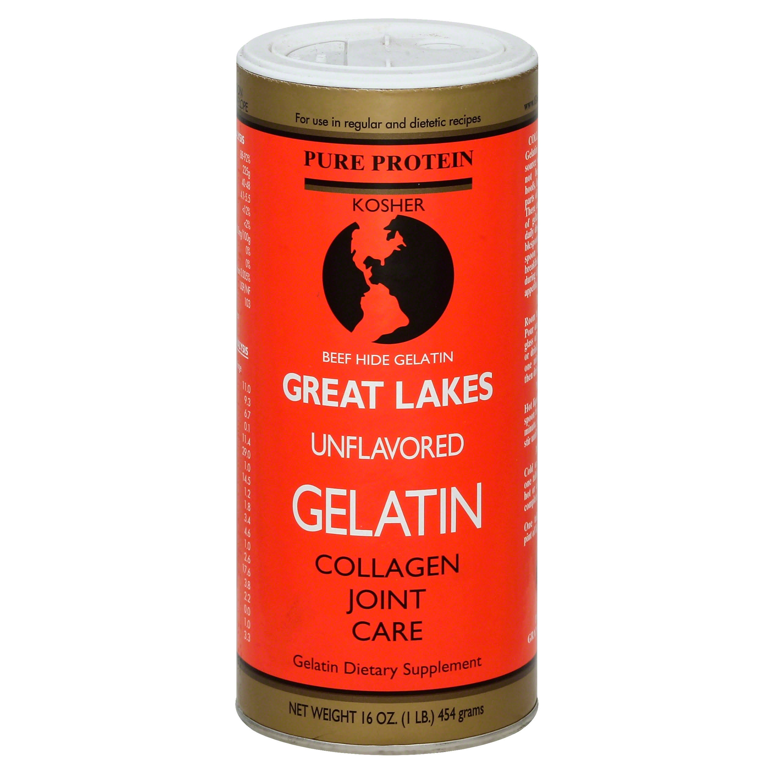 Great Lakes Unflavored Beef Gelatin - 16oz