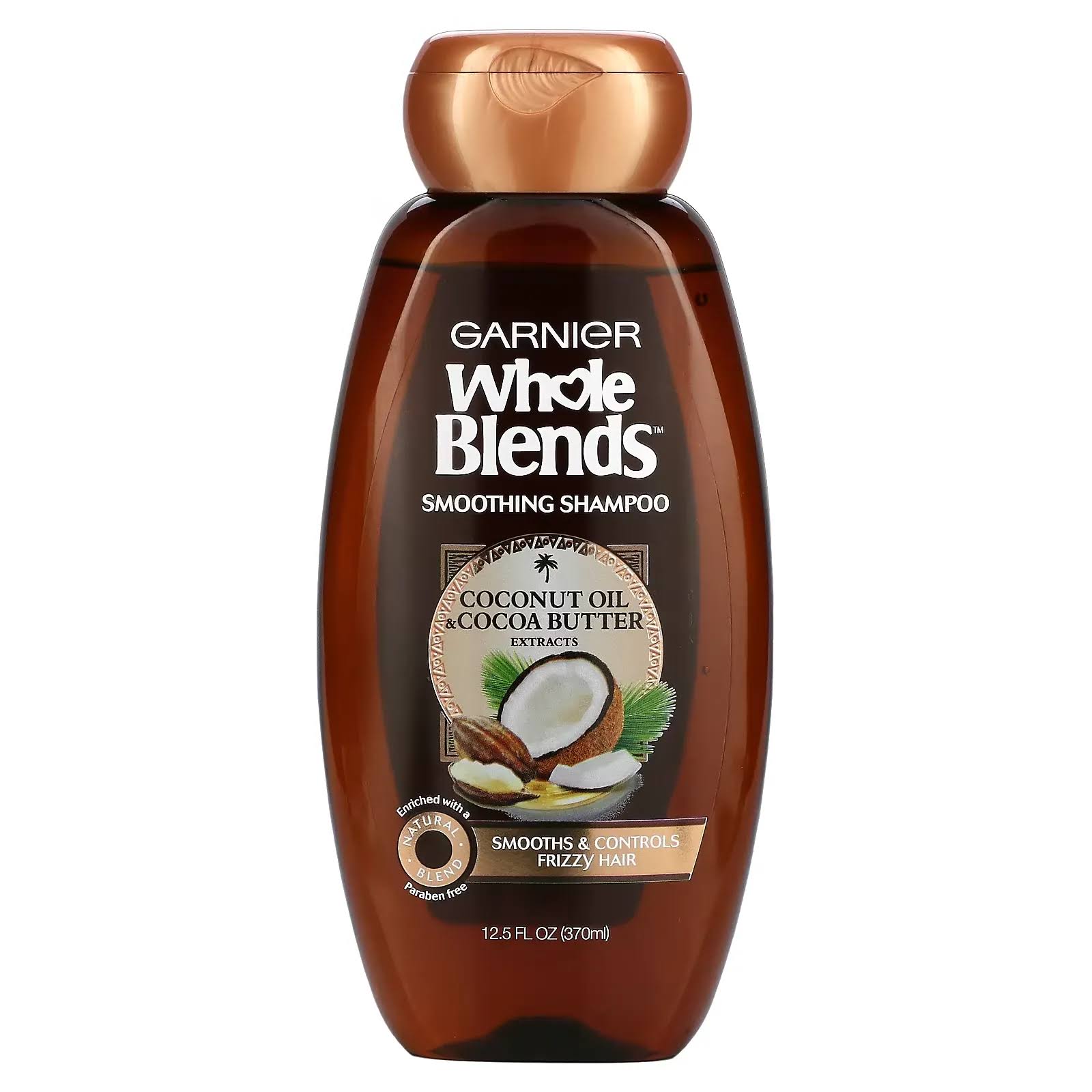 Garnier Whole Blends Smoothing Shampoo - Coconut Oil & Cocoa Butter, 370ml