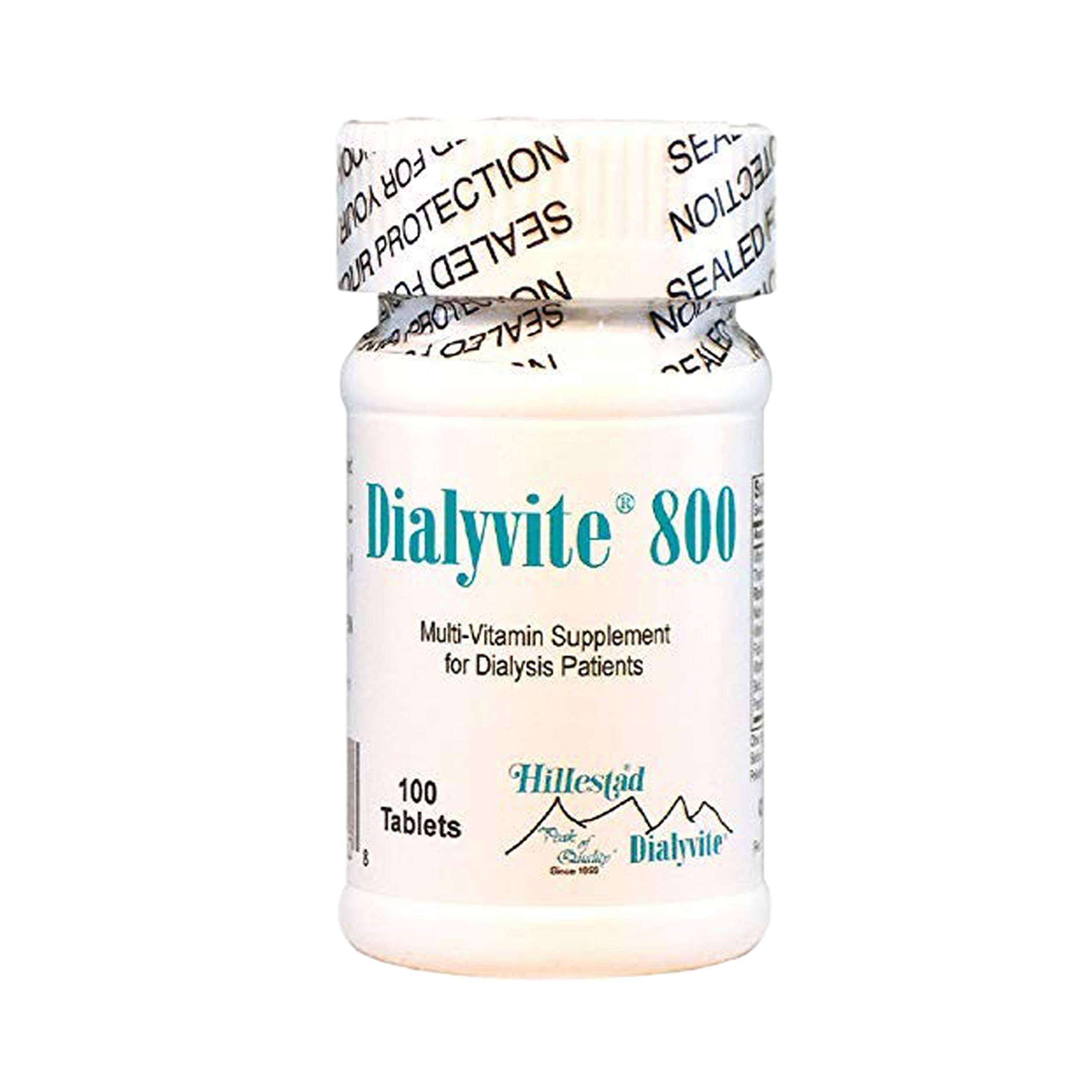 Dialyvite 800 Mcg 100 Tablets Multi-Vitamin Suppliment for Dialysis Patients