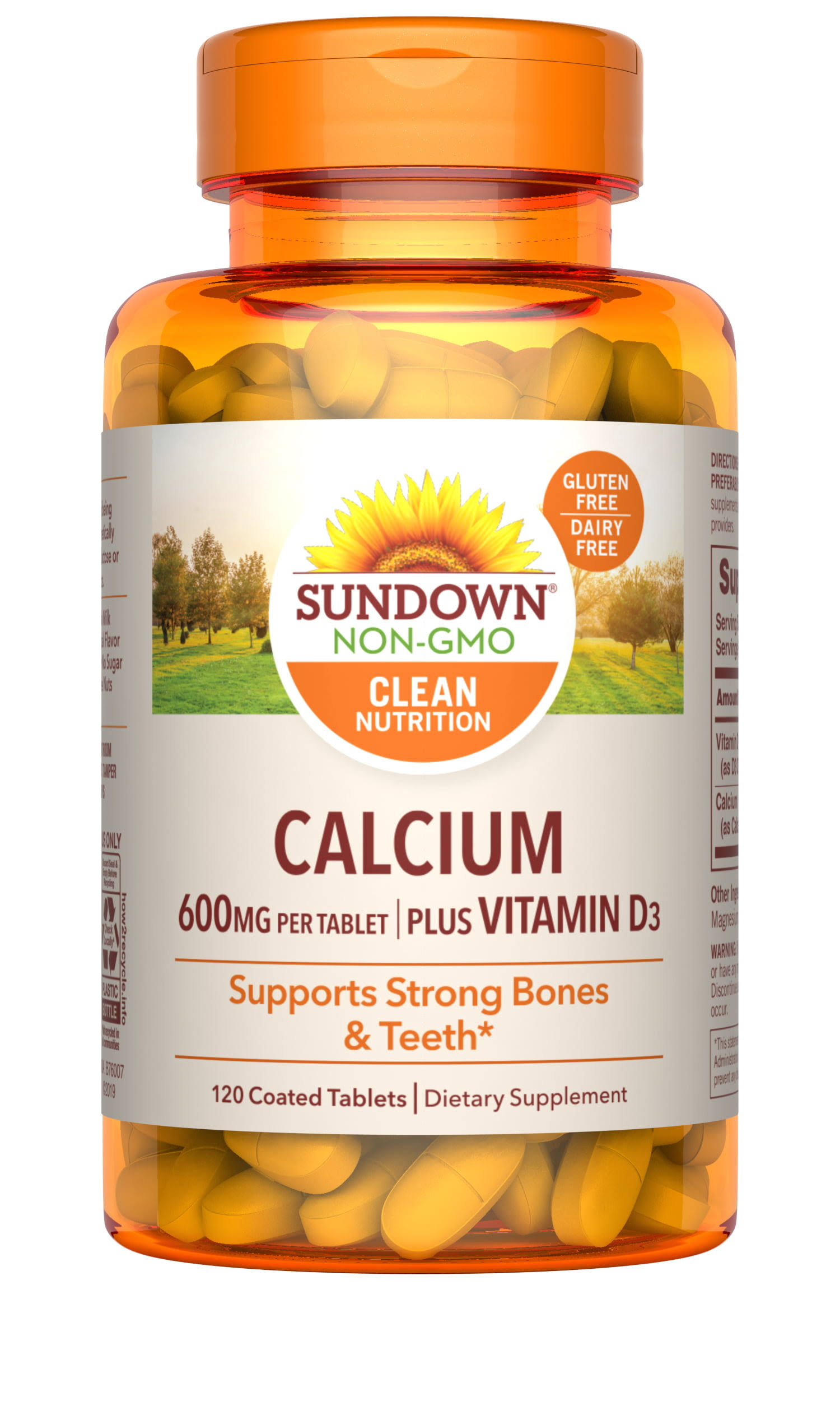 Sundown Naturals Calcium Plus Vitamin D3 Supplement - 120 Tablets