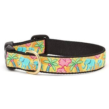 Elephants Dog Collar by Up Country - Medium - Wide 1”