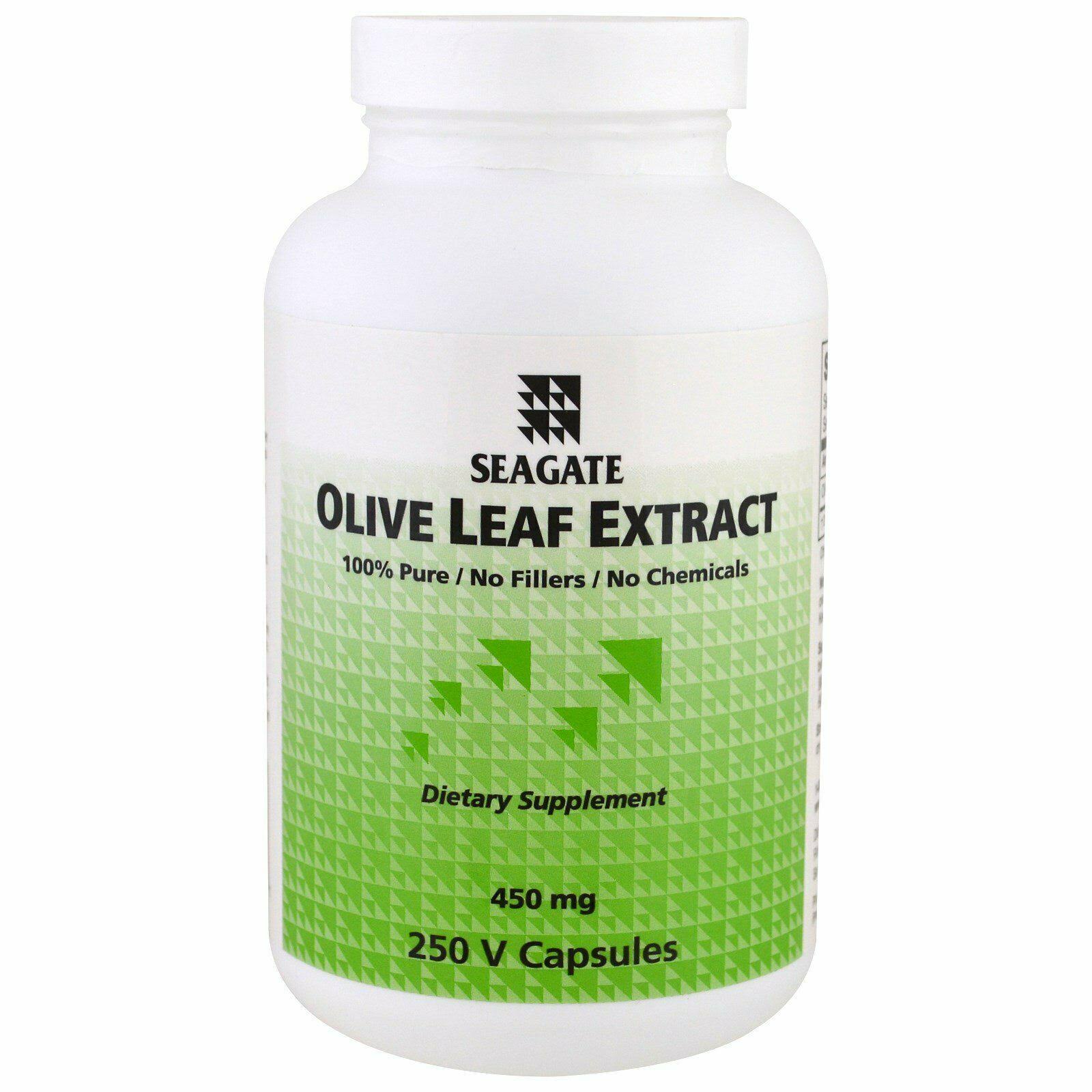 Seagate Olive Leaf Extract Supplement - 450mg, 250 Capsules