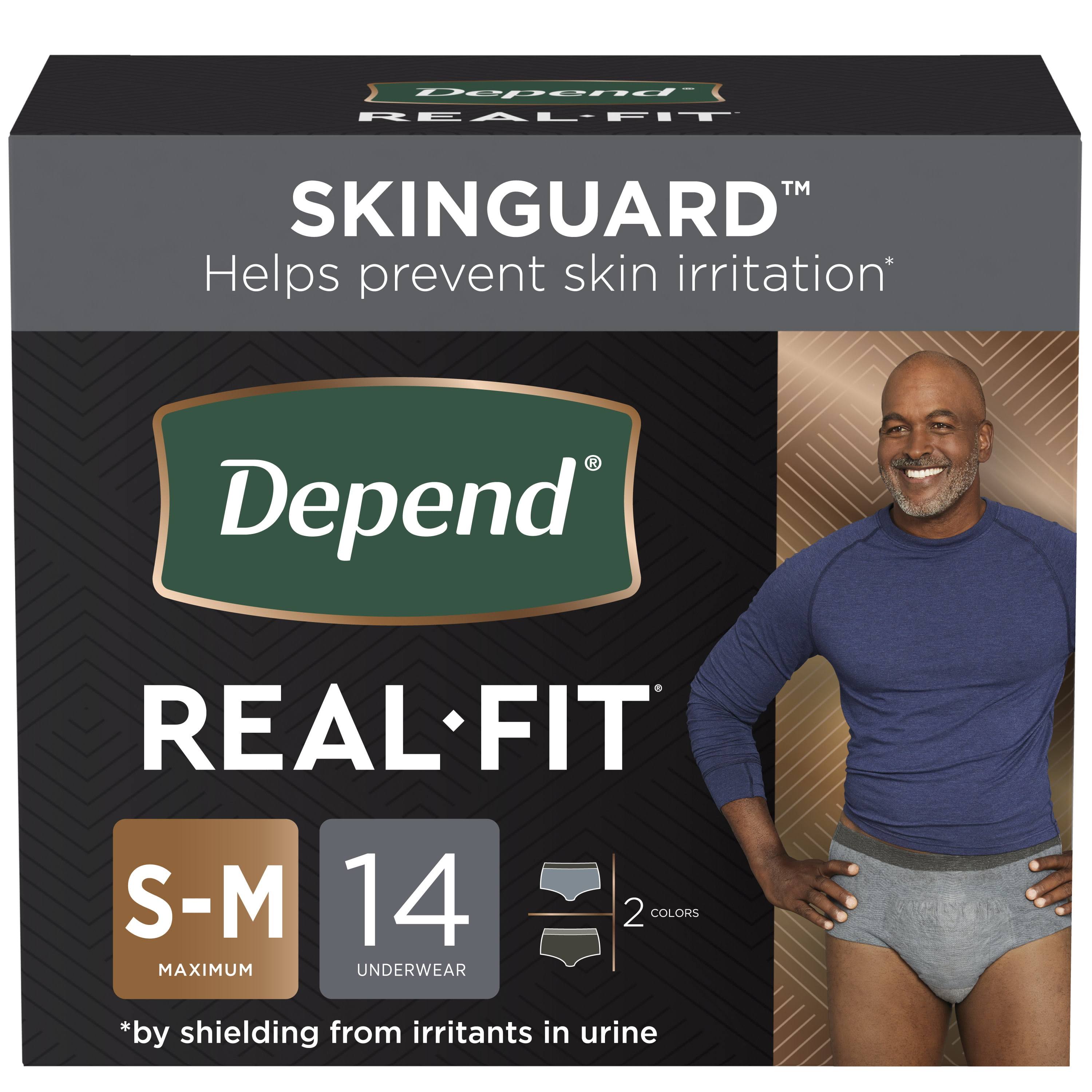 Depend Real Fit Incontinence Underwear - Silver, 12ct