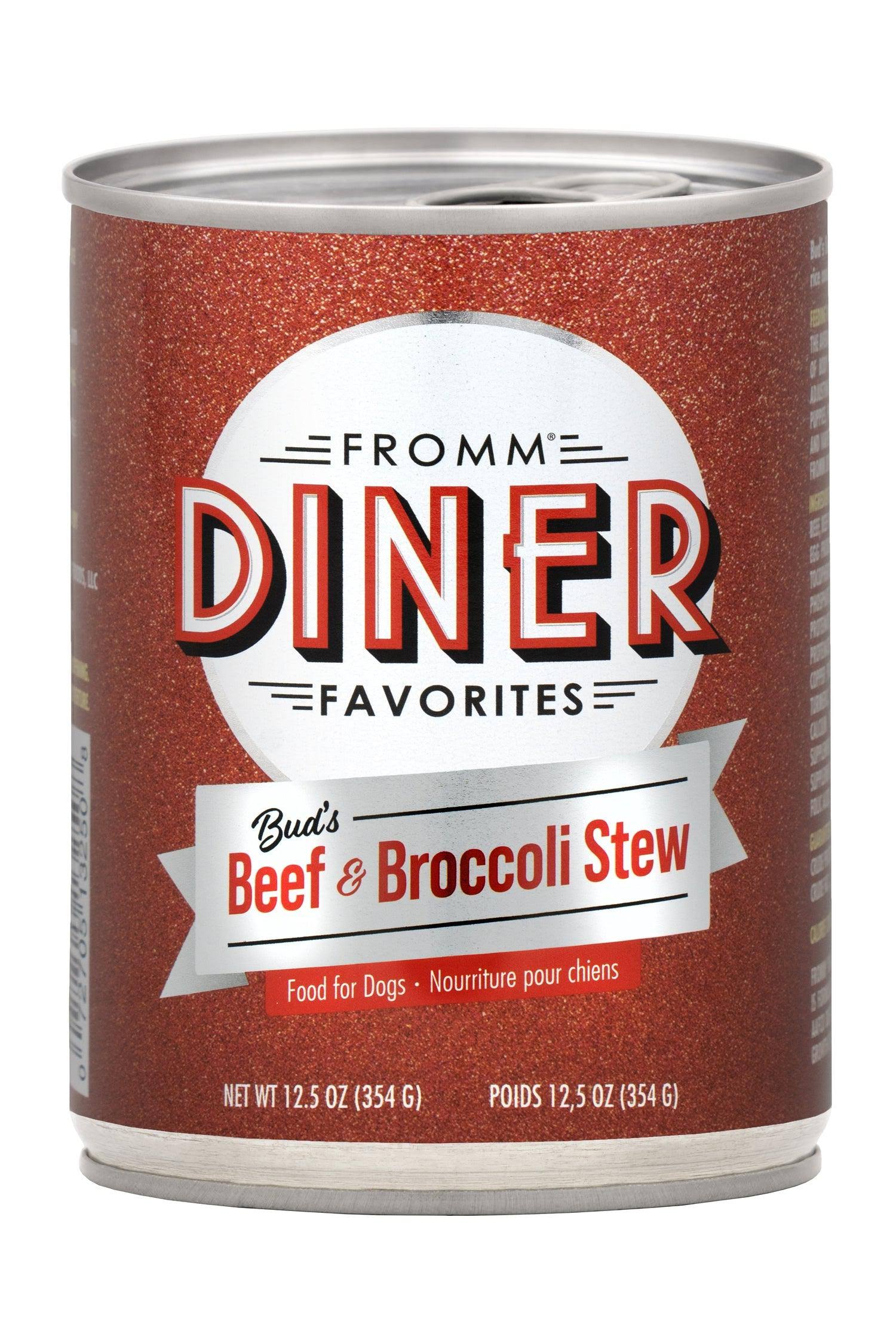 Fromm Diner Bud's Beef & Broccoli Stew Canned Dog Food 12.5oz