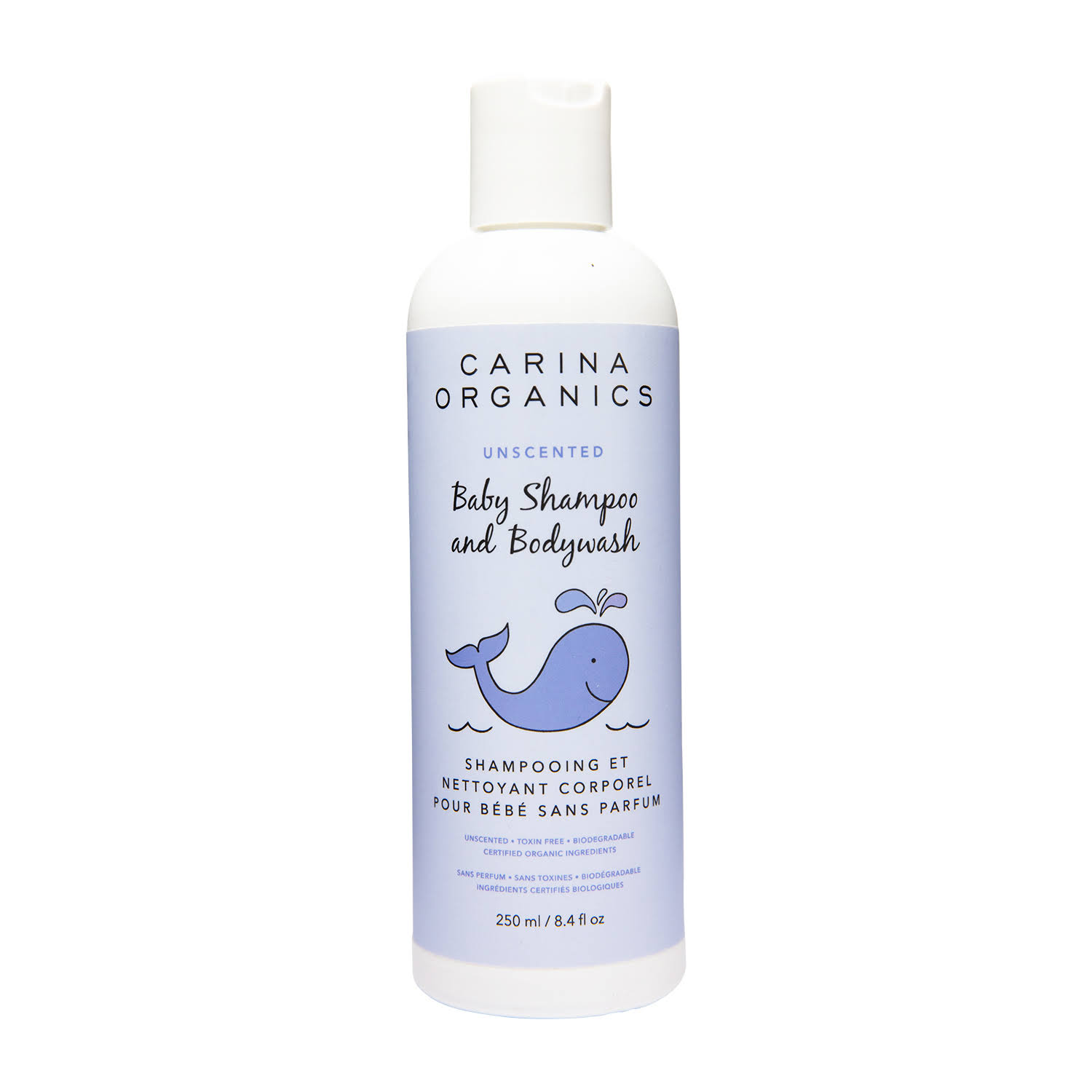Carina Organics Unscented Baby Shampoo & Body Wash (250 ml)