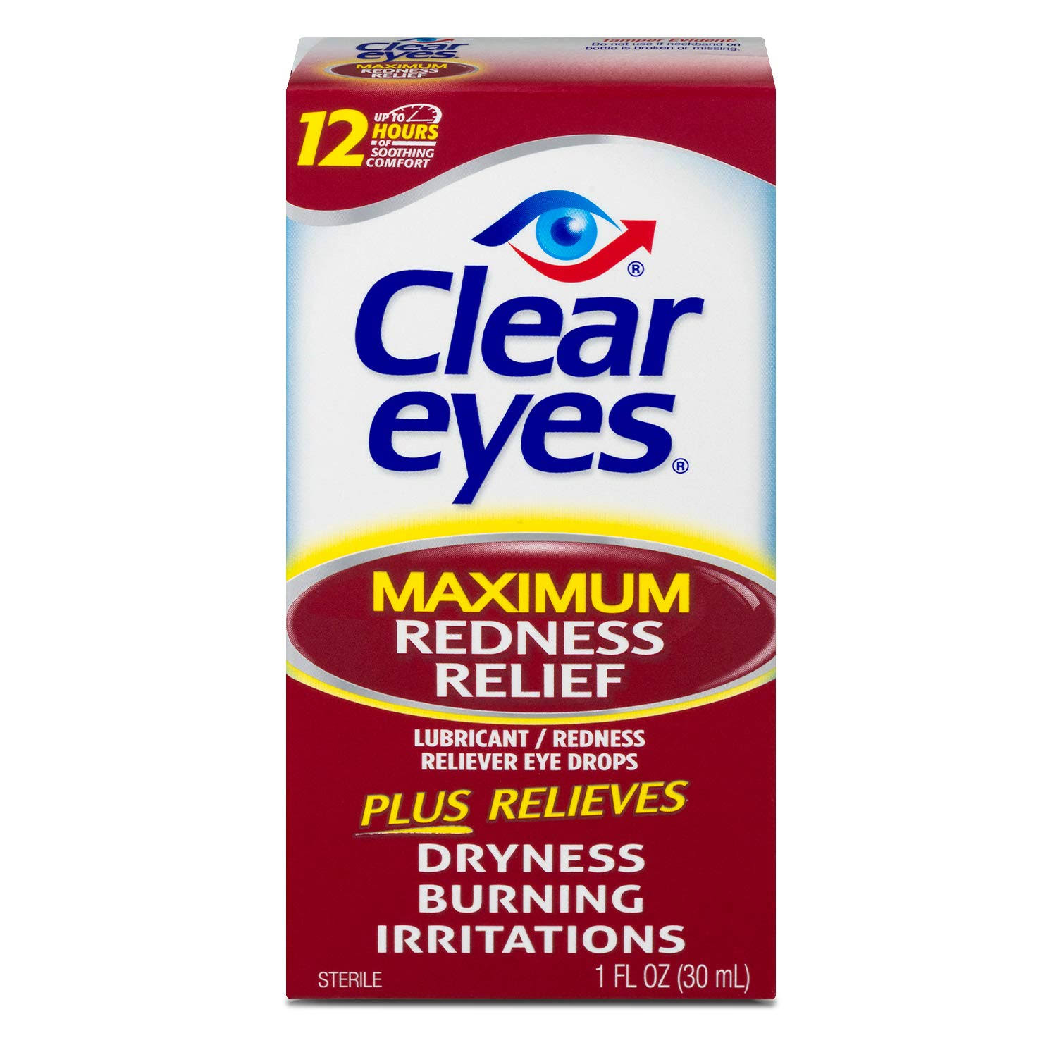 Clear Eyes Sterile Lubricant Redness Reliever Eye Drops - 1oz