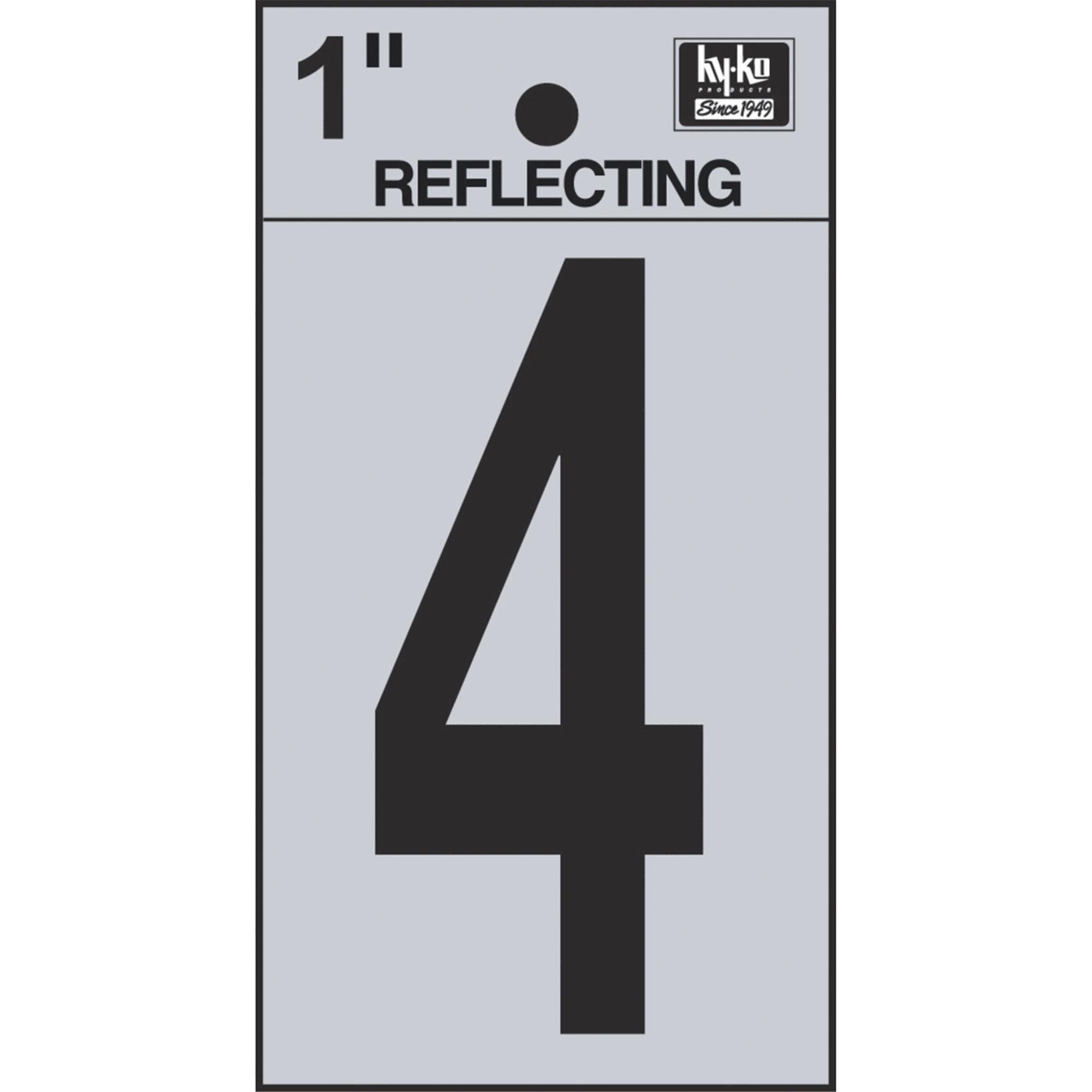 Hy-Ko Products Reflective House Number - Number 4