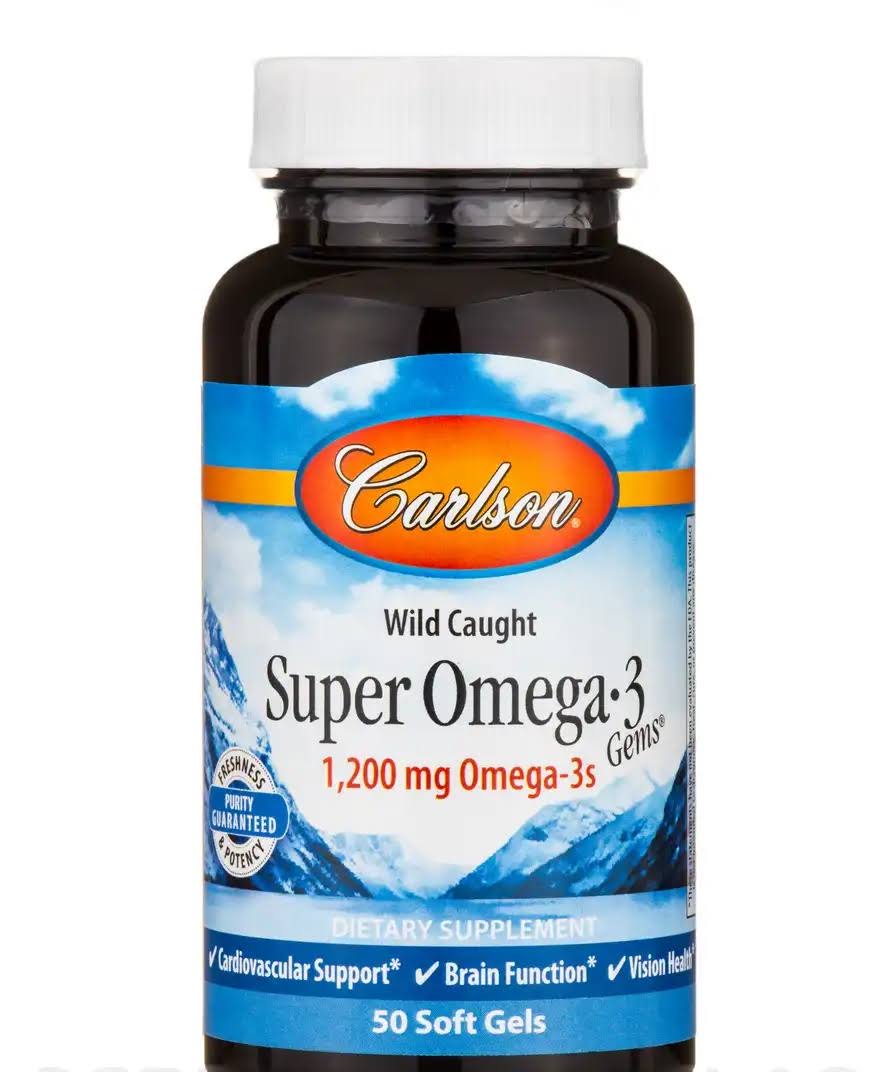 Carlson Super Omega-3 Fish Oil Concentrate - 50 Softgels