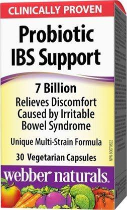 Webber Naturals Probiotic IBS Support Vegetarian Capsules - 30ct