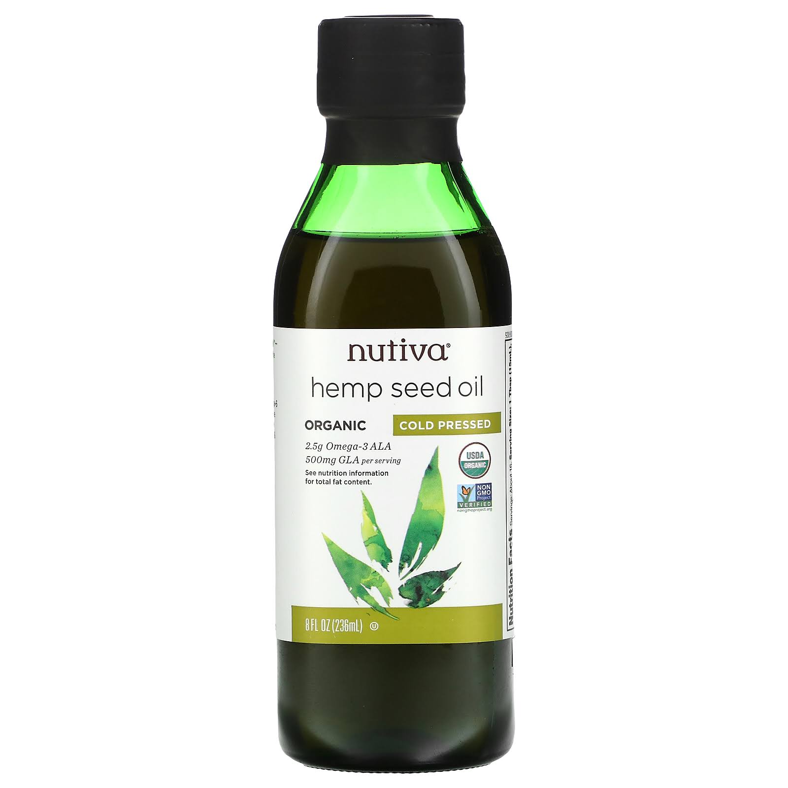 Nutiva, Organic, Hemp Oil, Cold Pressed, 8 fl oz (236 ml)