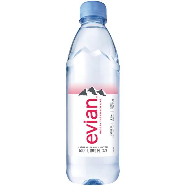 Evian Natural Spring Water - 500ml, Pack of 24