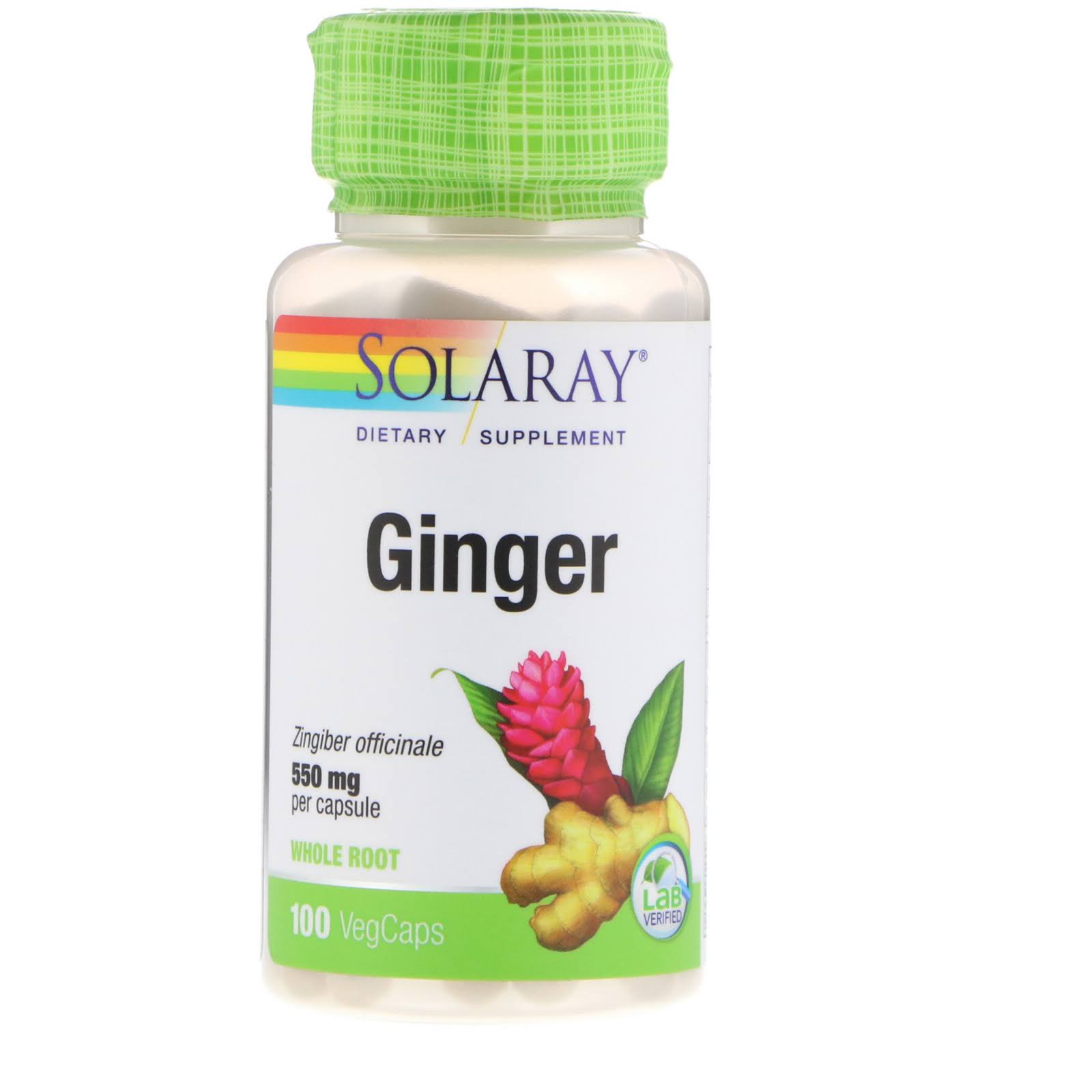 Solaray Ginger Root Supplement - 100 Count