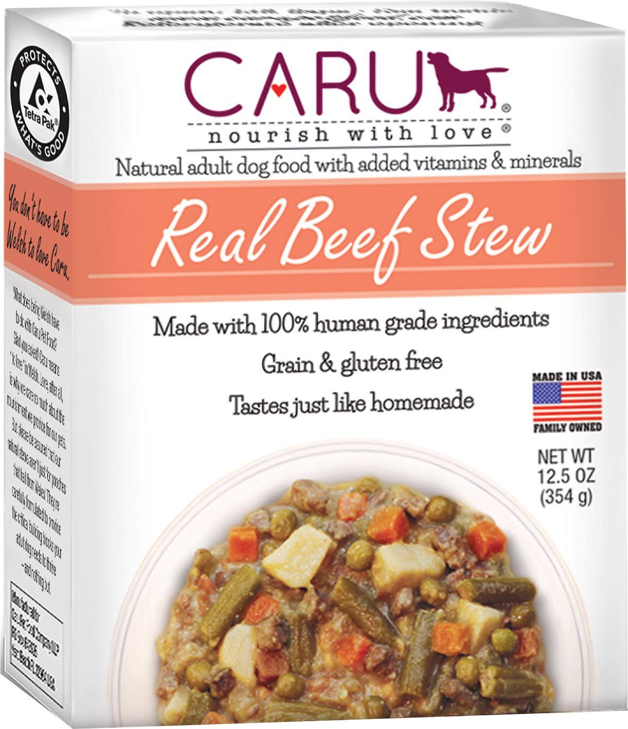 Caru Natural Adult Dog Food - Real Beef Stew, 12.5oz, 12pk