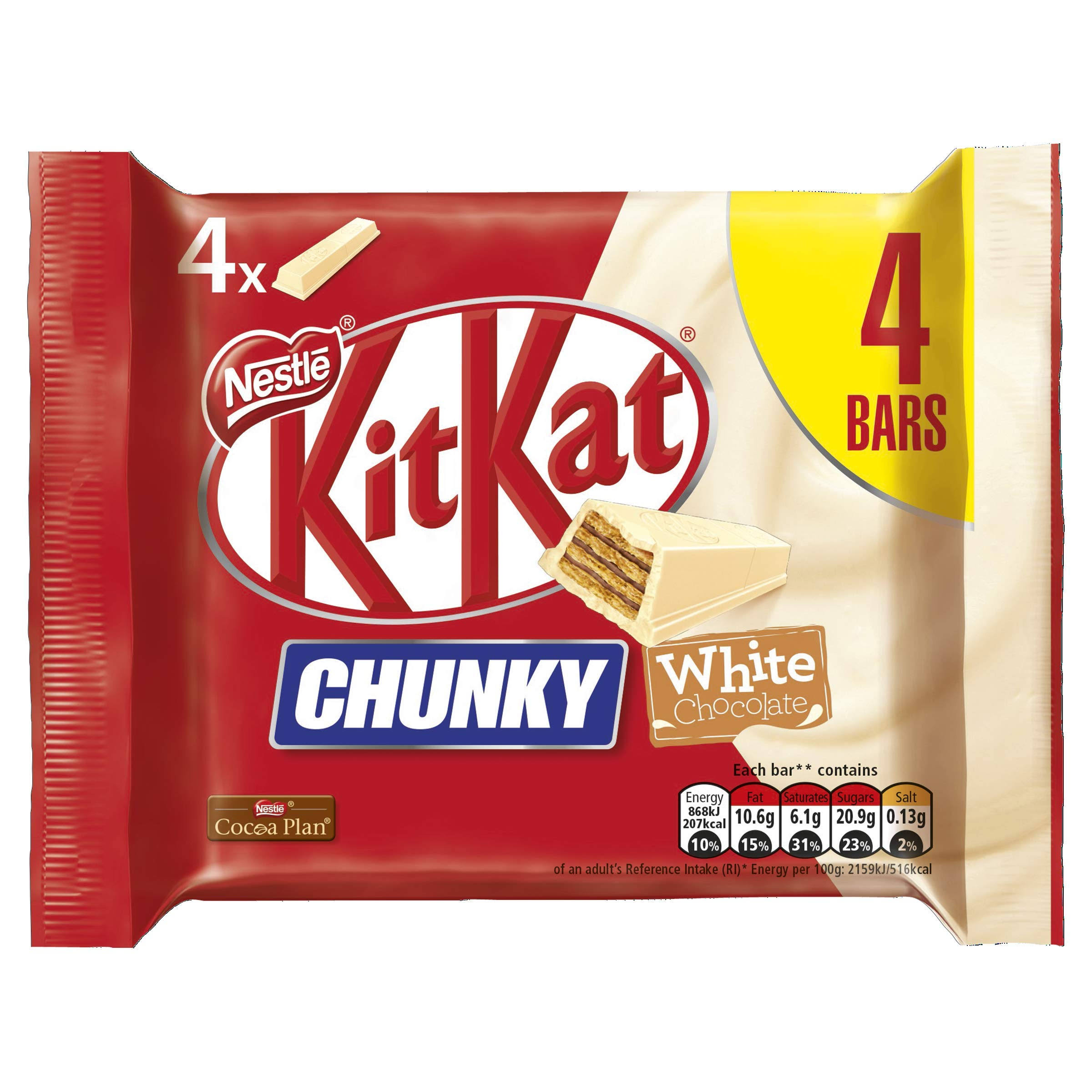 KitKat Chunky White Chocolate Bar Multipack 4 Pack