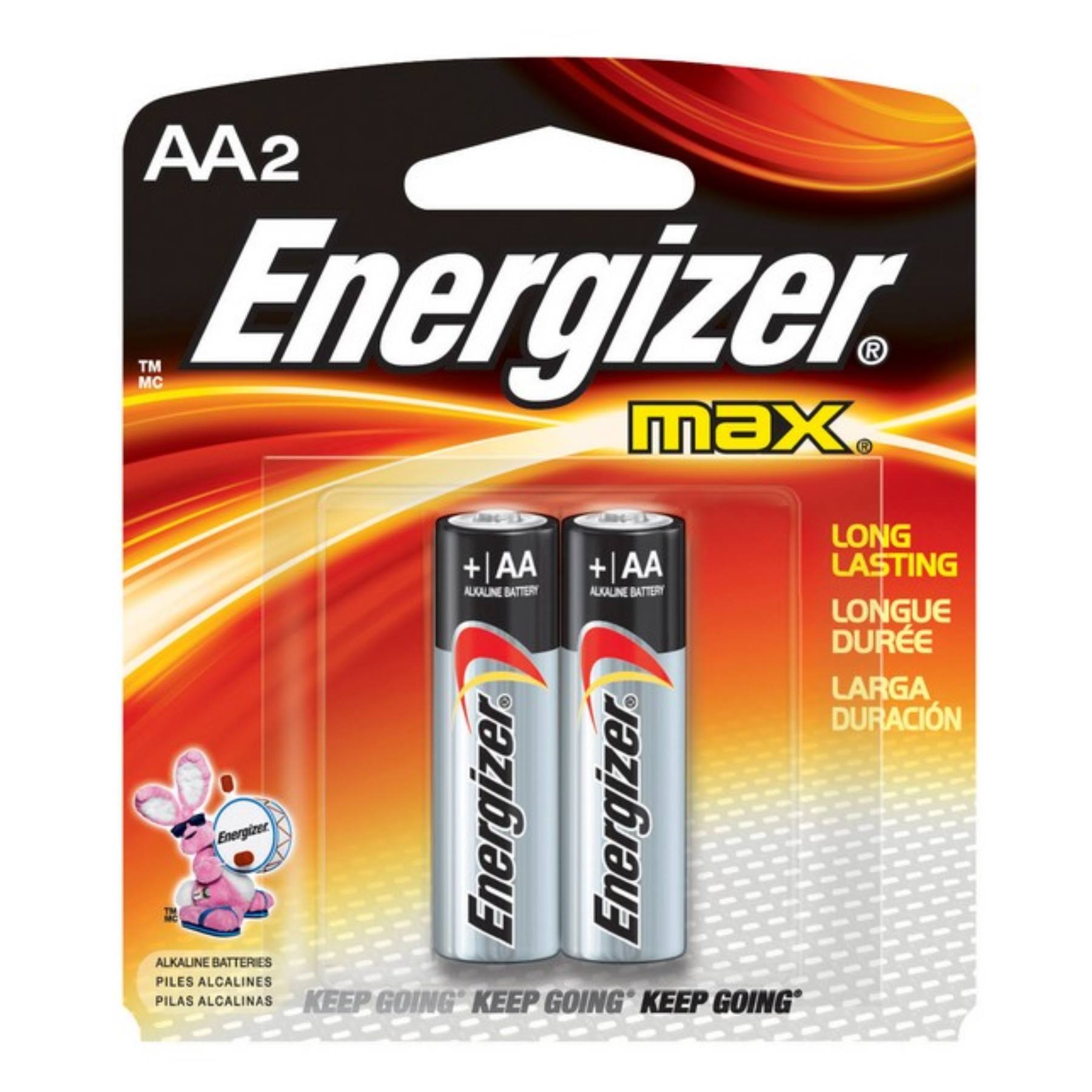 Energizer Max AA Alkaline Batteries - 2 Pack