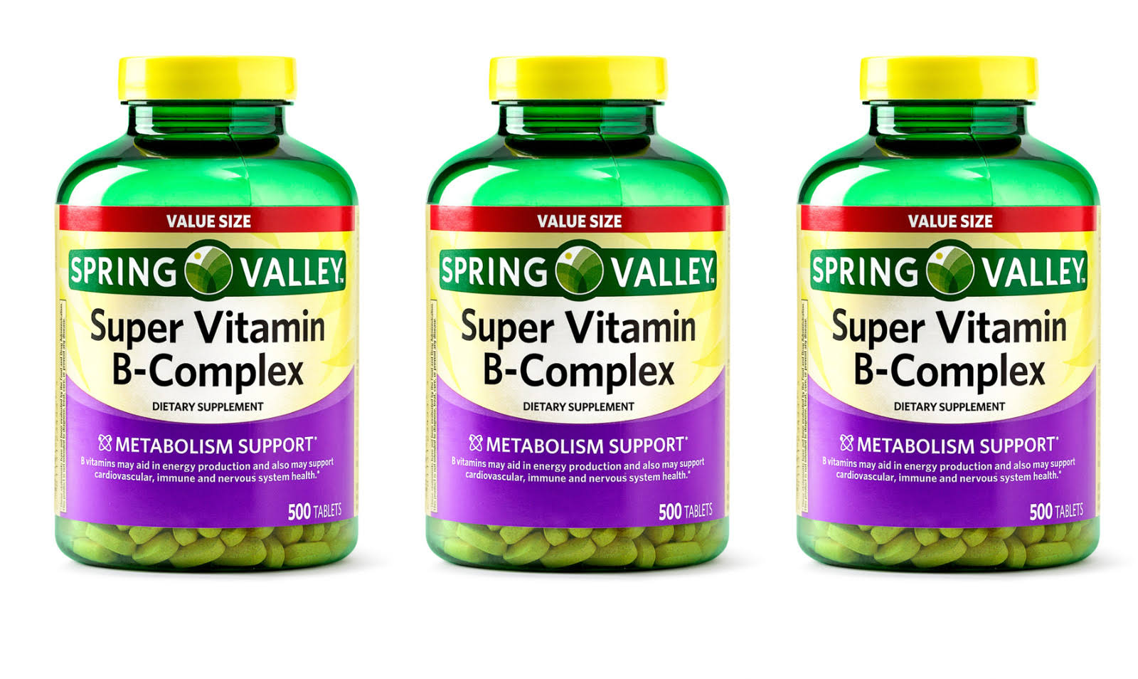 Spring Valley Super Vitamin B Complex Supplement - 500ct