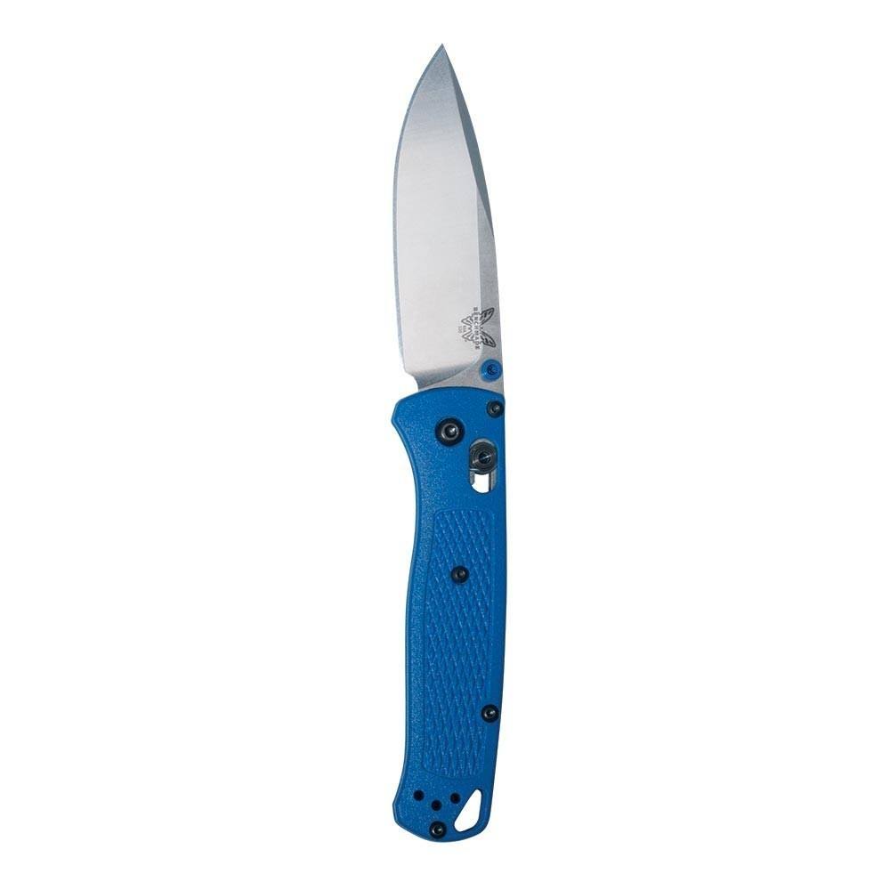 Benchmade Bugout 535 Knife - Plain Drop-point, Blue Handle