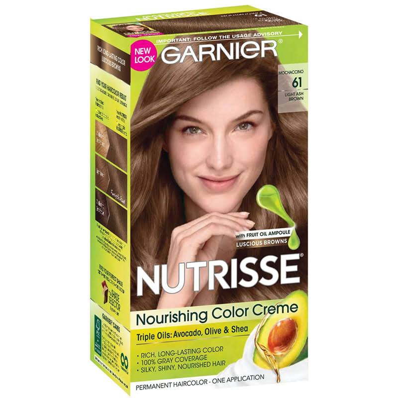 Garnier Nutrisse Hair Nourishing Color Creme - 61 Light Ash Brown