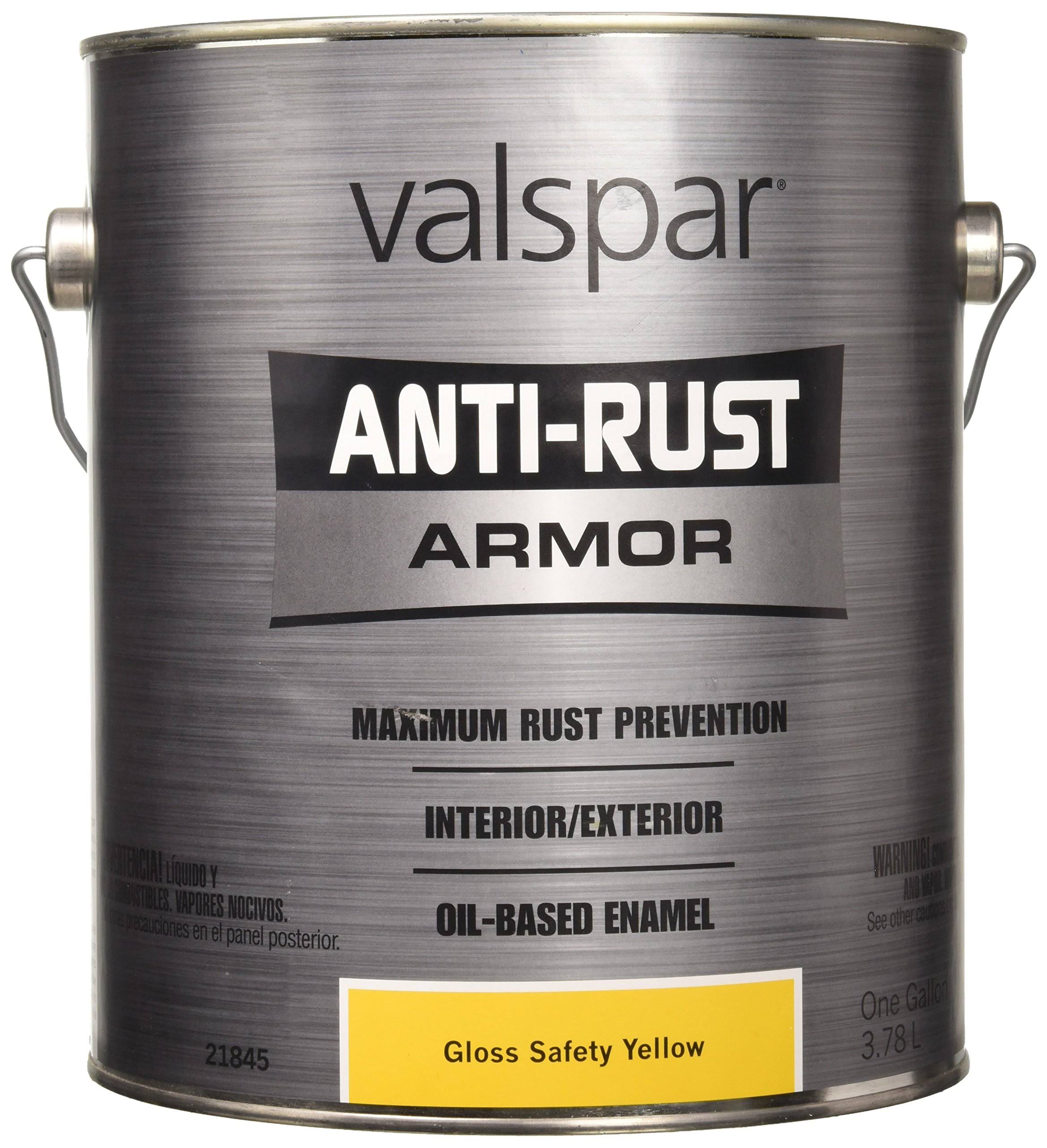 Valspar Anti-Rust Armor Enamel Paint - Safety Yellow, 1gal
