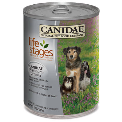Canidae Life Stages Platinum Senior and Overweight Canned Dog Food - Chicken , Lamb and Fish Formula