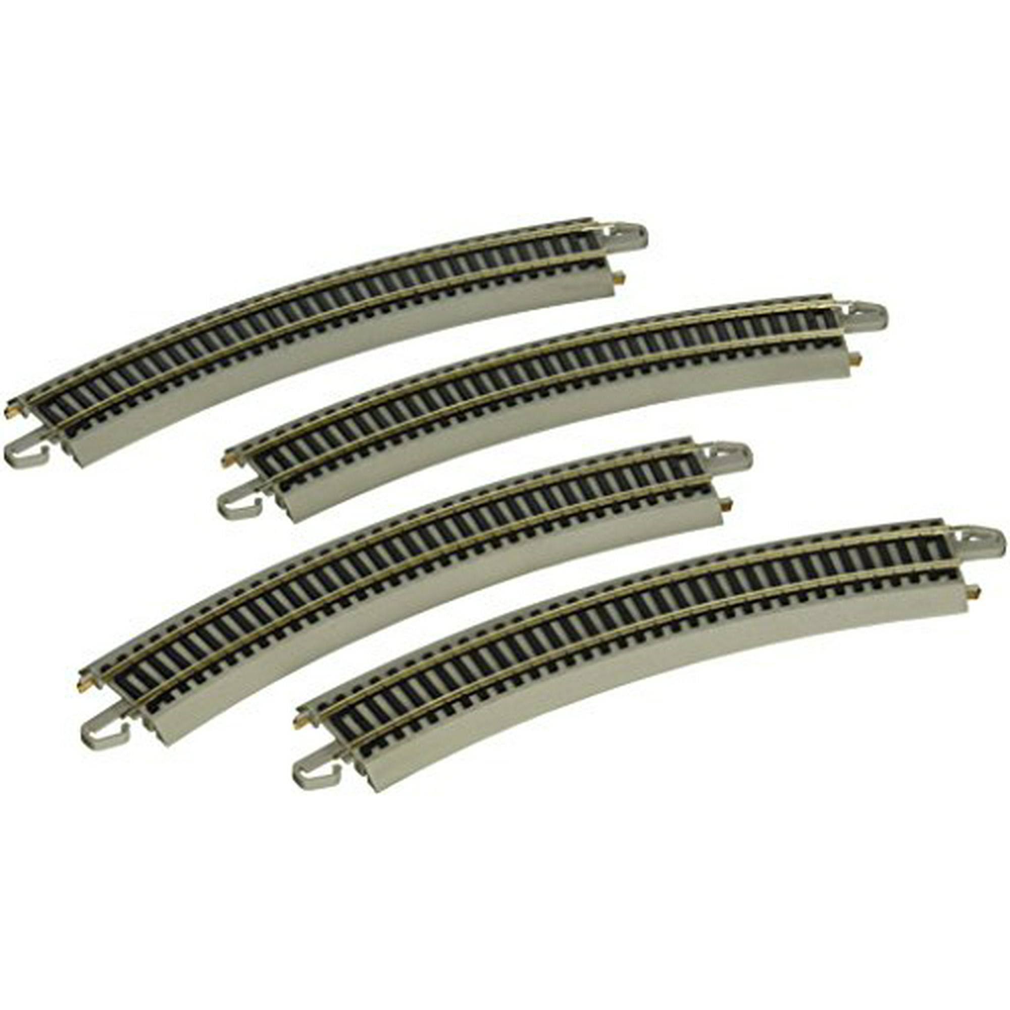 Bachmann Trains Snap-Fit E-Z Track Nickel Silver Reversing 18" Radius Curved Track (4/Card)