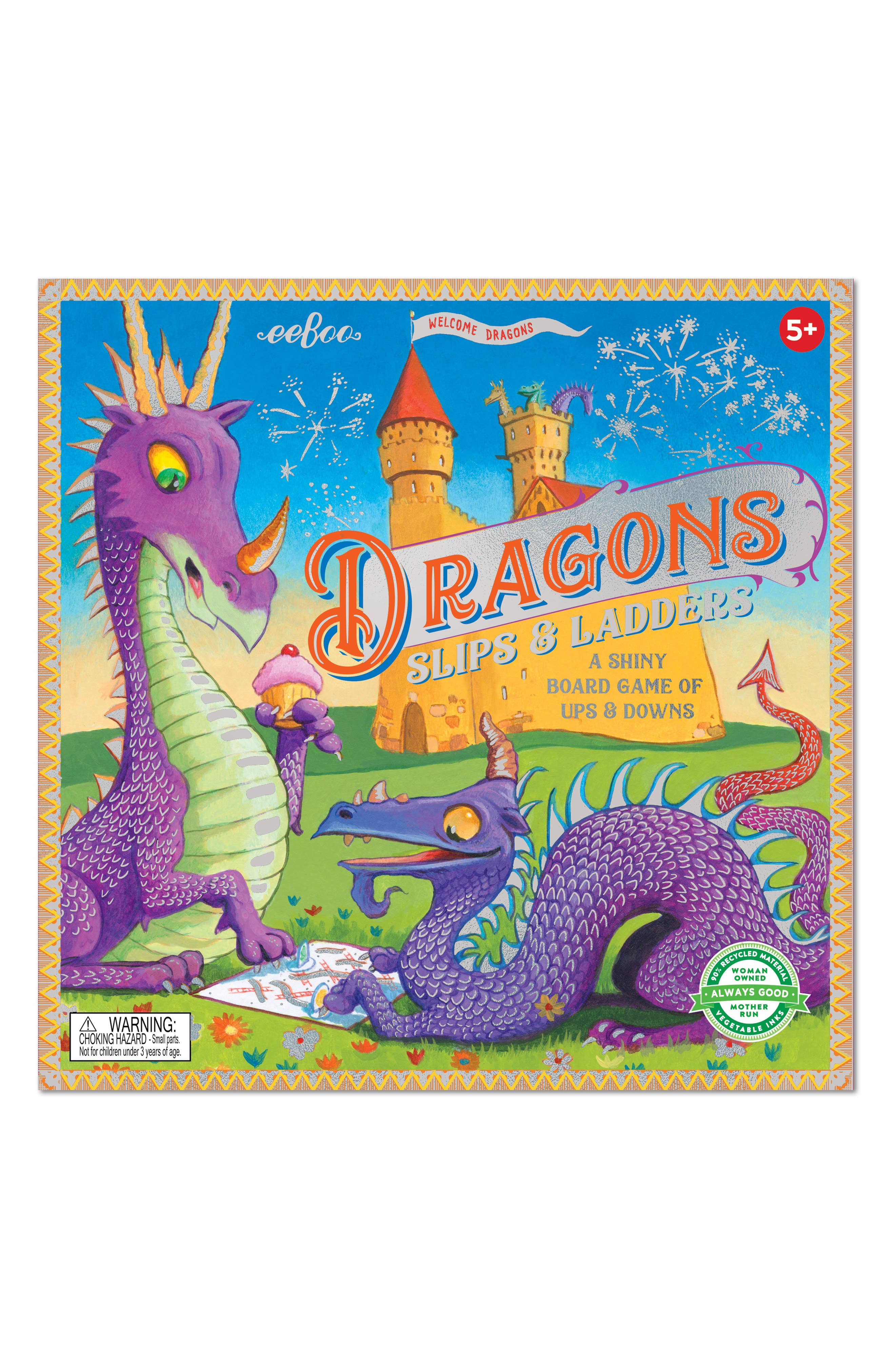eeBoo Dragons Slips & Ladders Board Game